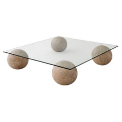 BALL Marble Coffee Table Light Emperor Marble Solid Marble One of a Kind Spain