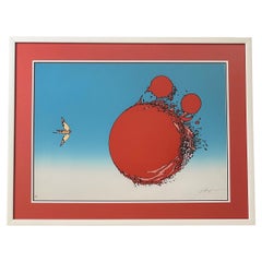 "Ball of Fire" Limited Edition Serigraph by Peter Max 1972
