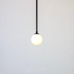 Ball Pendant by Research.Lighting, Black, 3in Glass Globe, Made to Order