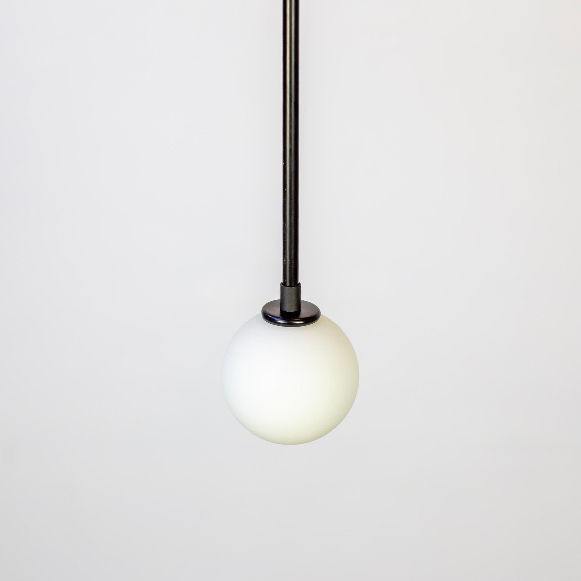 Powder-Coated Ball Pendant by Research.Lighting, Black, Made to Order For Sale