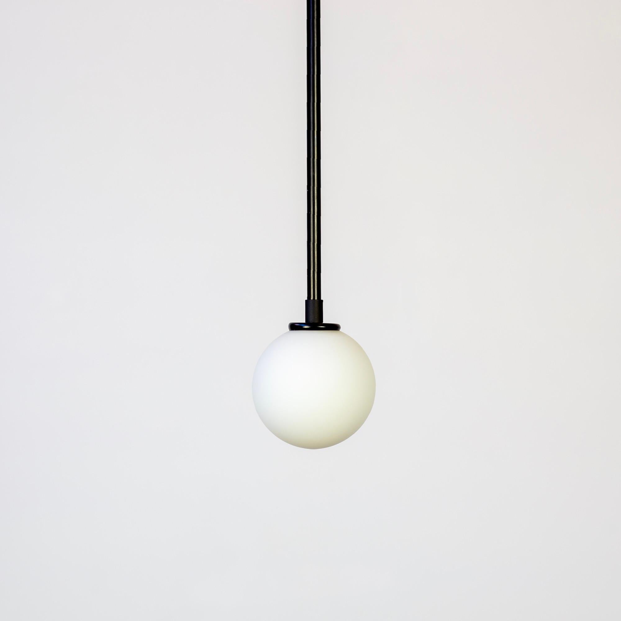 Ball Pendant by Research.Lighting, Black, Made to Order In New Condition For Sale In Brooklyn, NY