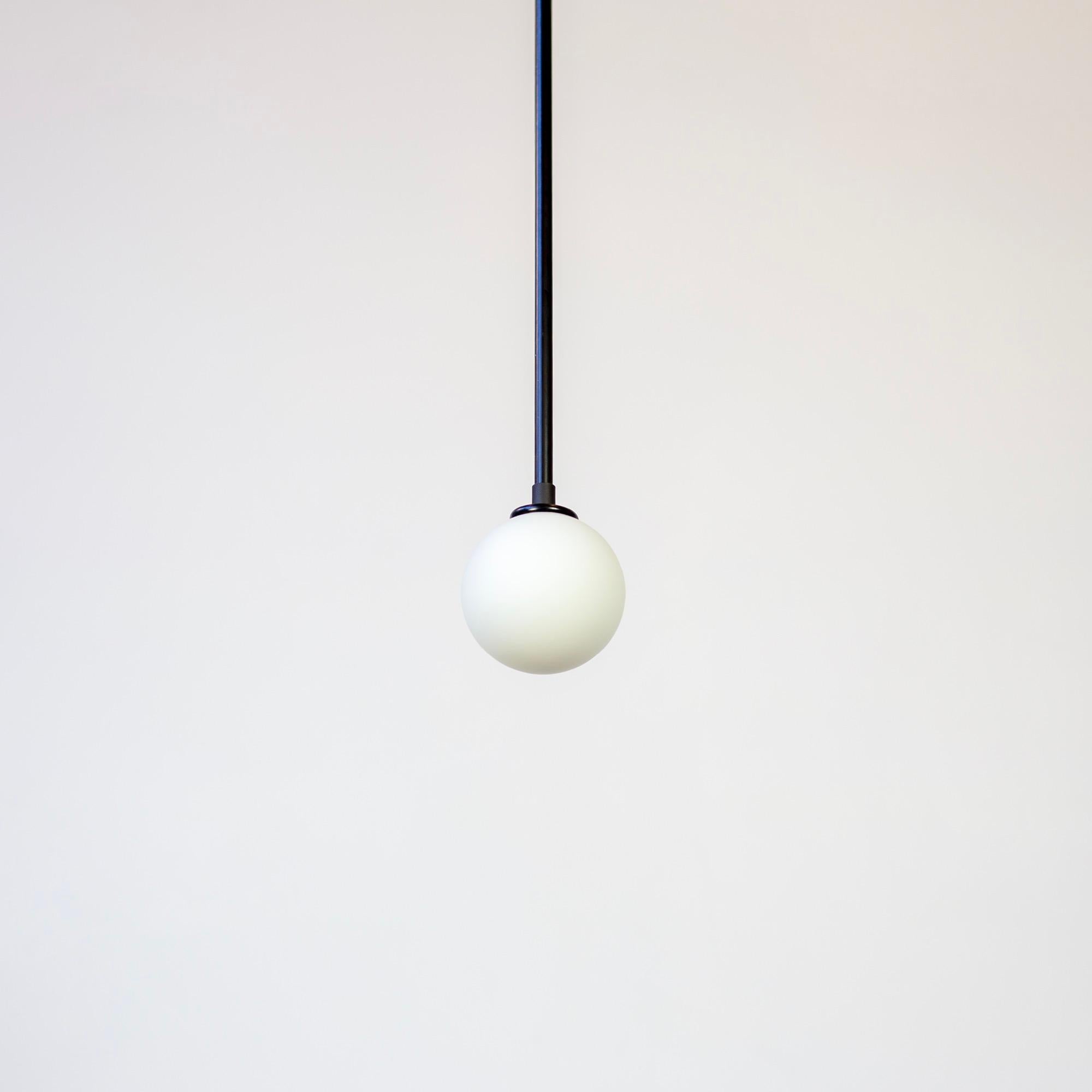 Contemporary Ball Pendant by Research.Lighting, Black, Made to Order For Sale