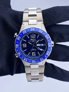 BALL Roadmaster Marine GMT DG3030B-S6CJ-BE Mens Watch Box Papers