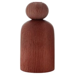 Ball Shape Smoked Oak Vase by Applicata