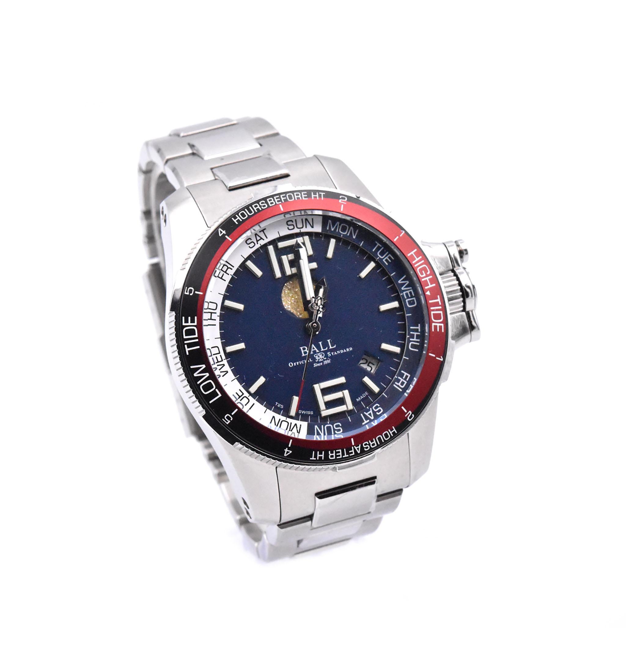 Movement: automatic 
Function: date, hour, minute, second, moonphase
Case: 42mm stainless steel case, anti-reflective sapphire crystal, solid case back, screw-down crown
Dial: blue stick dial with 12 and 6 indicators
Serial: 3801XXX
Reference: