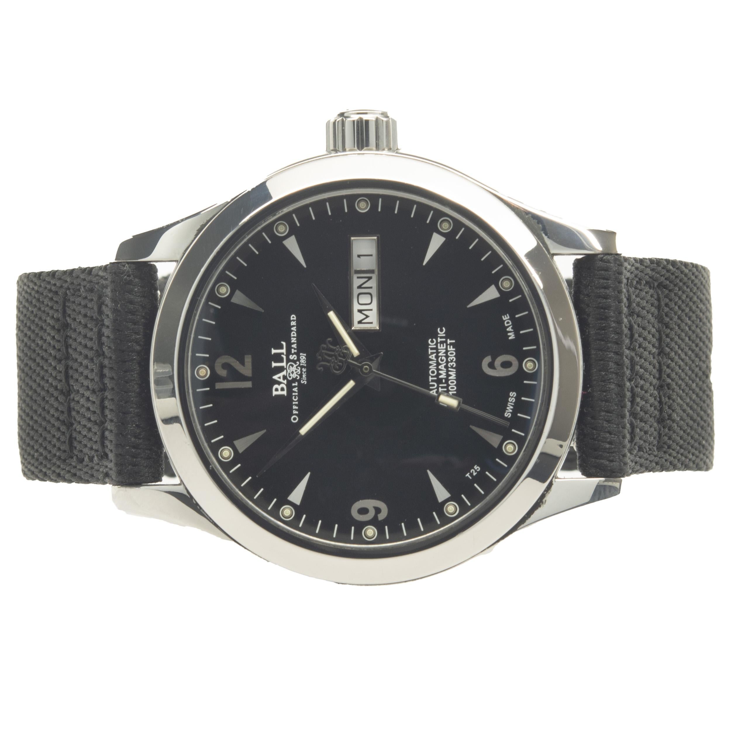 Movement: automatic 
Function:  hours, minutes, seconds, day, date
Case: 40mm round stainless steel, anti-reflective sapphire crystal, screw-down crown
Dial: black stick / arabic, day-date at 3 o’clock
Reference: NM1020C

No box or papers