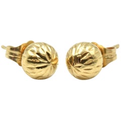 Ball Stud Earrings 14 Karat Yellow Gold