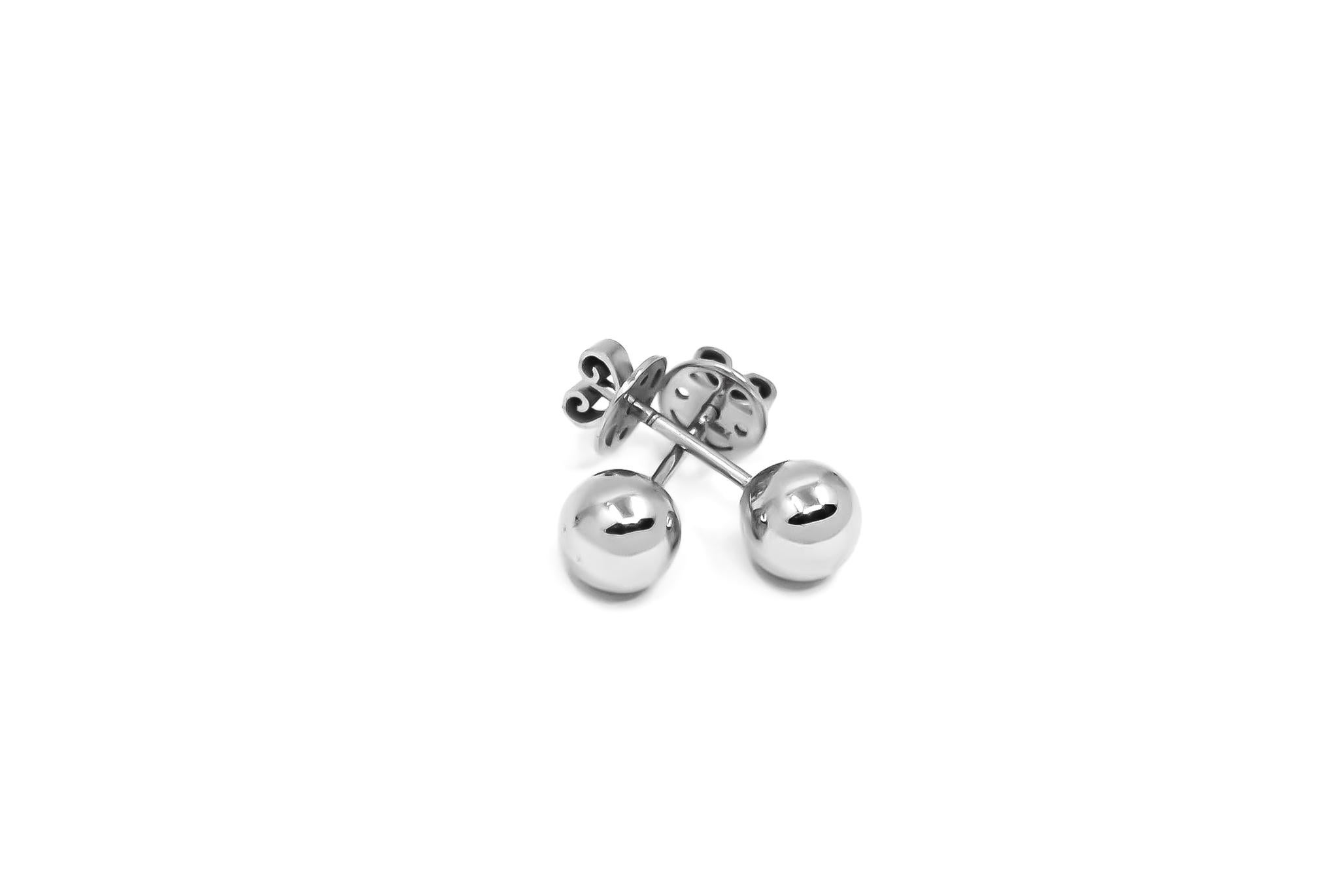 platinum ball earrings
