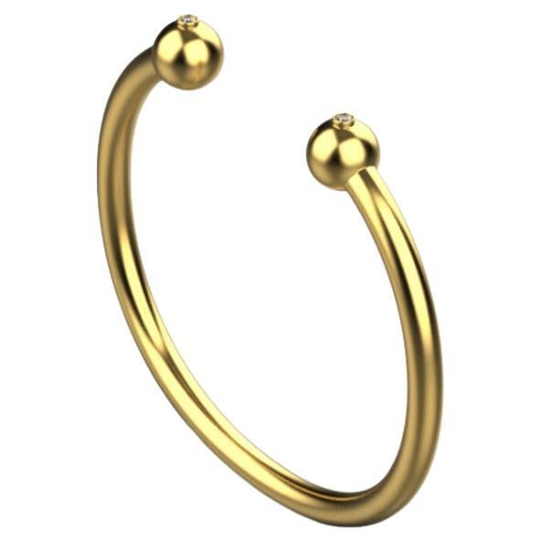 Ball Torque Bracelet, 18k Gold, 0.12ct
