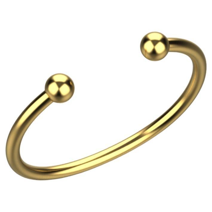 Ball Torque Bracelet, 18k Gold For Sale