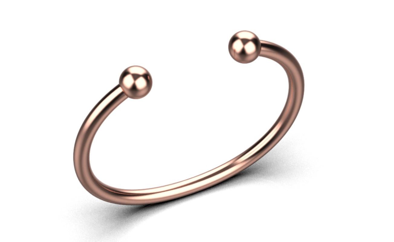 Ball Torque Bracelet, 18k Rose Gold In New Condition For Sale In Leigh-On-Sea, GB