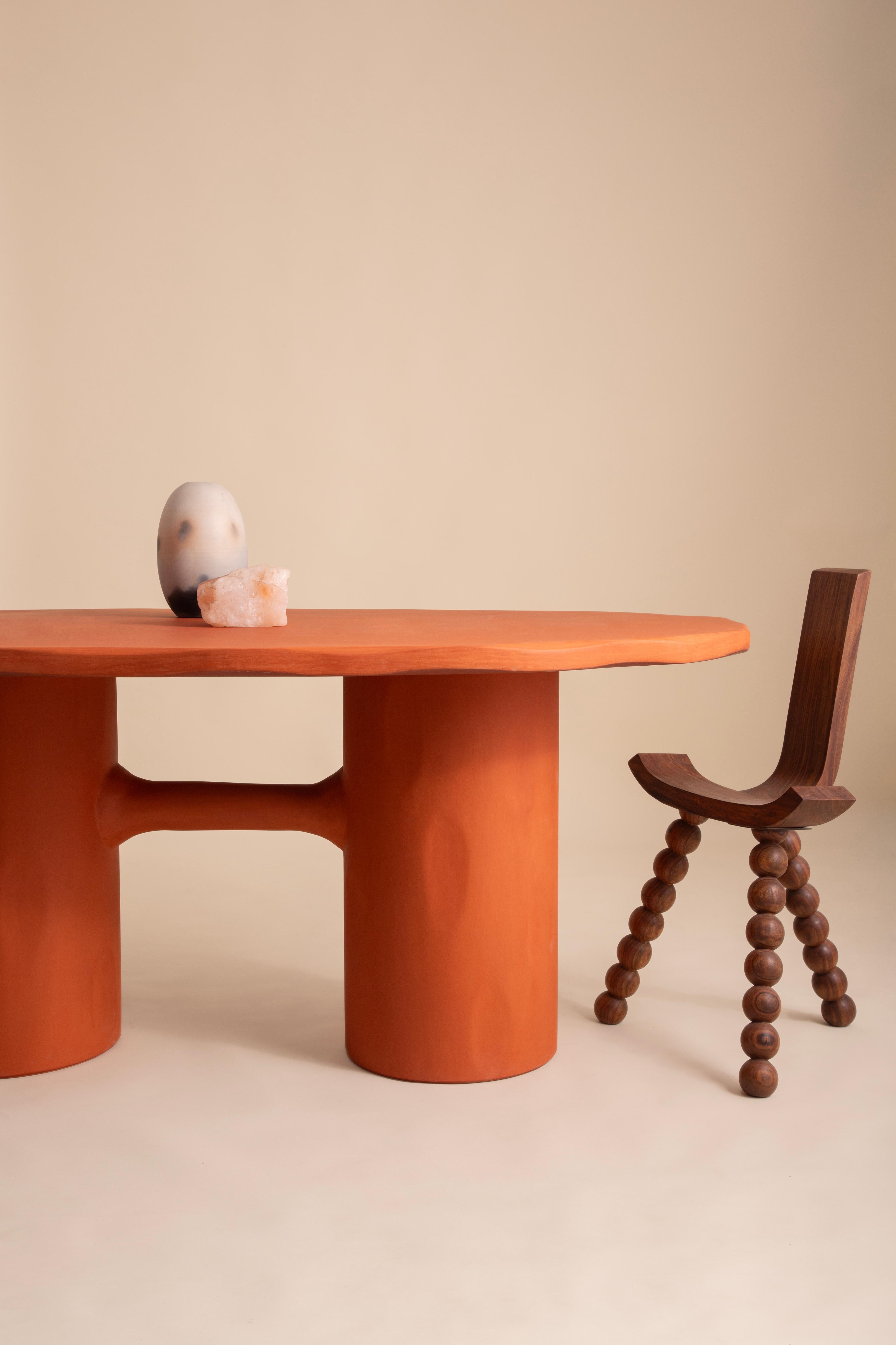Objectry Ball Tripod Chair Wooden Sphere‑Joint Legs, Minimalist Modern Seating For Sale 8
