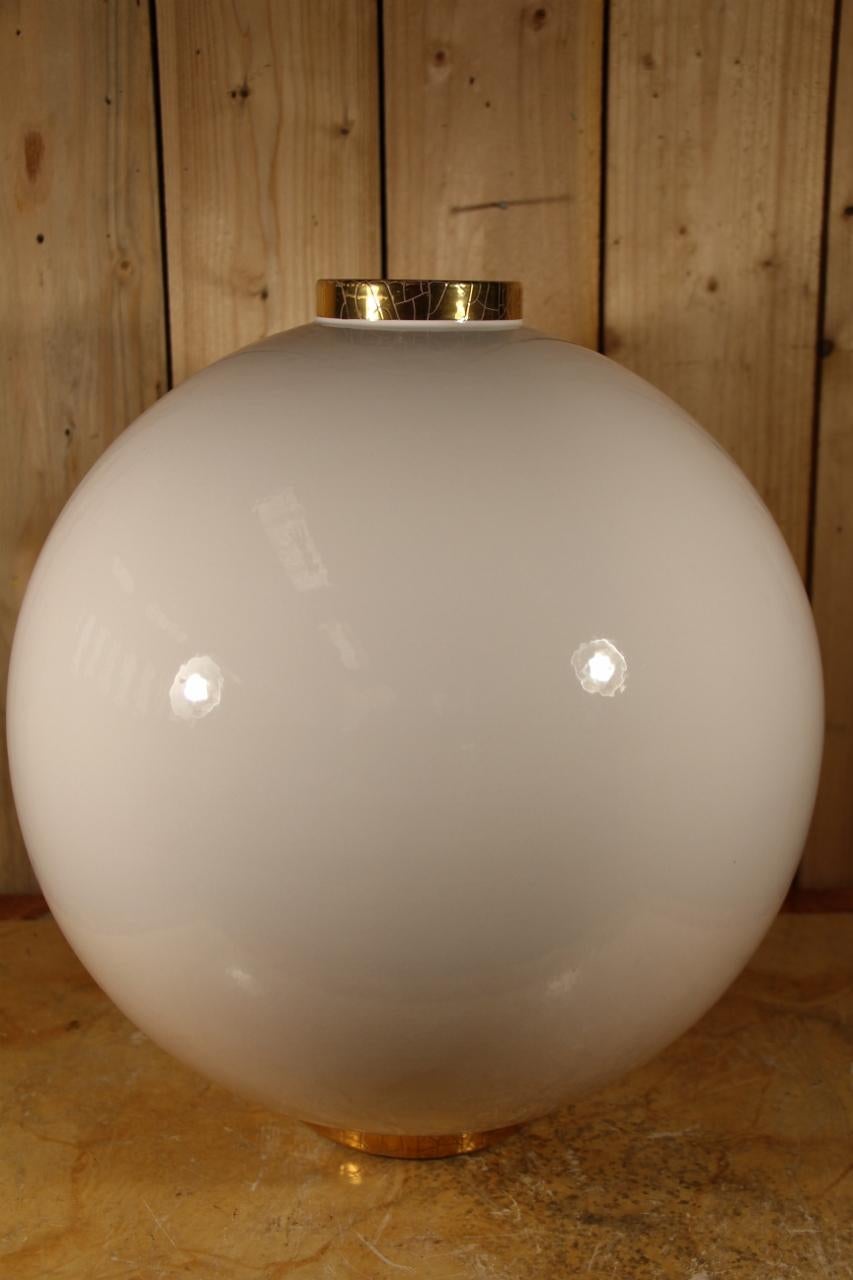 Moderne Vase Ball and Ball de l'usine de Longwy, 20e siècle en vente
