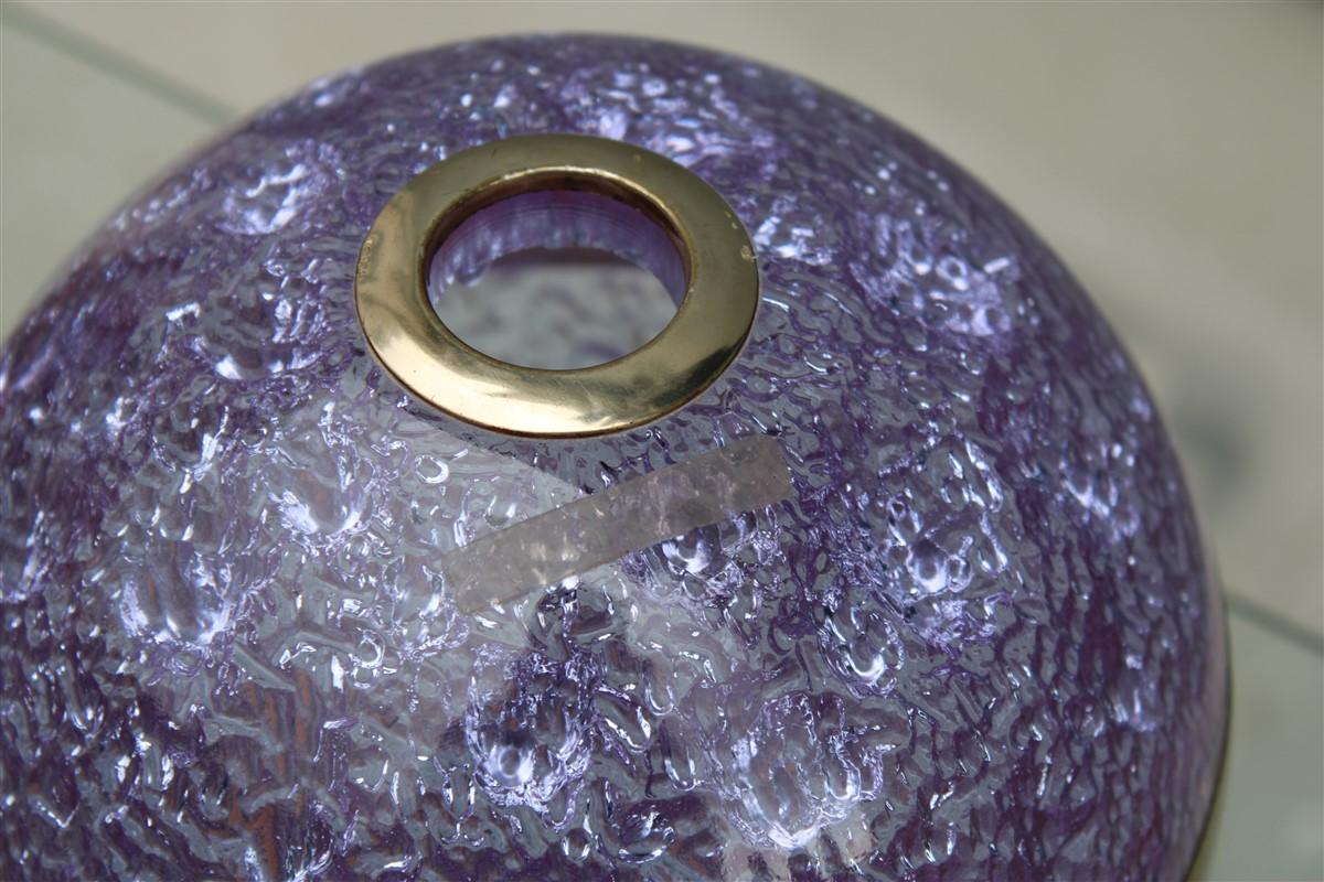 Vaso a sfera Design italiano Glicine Taddei 1970s Applicazioni in argento in vendita 1