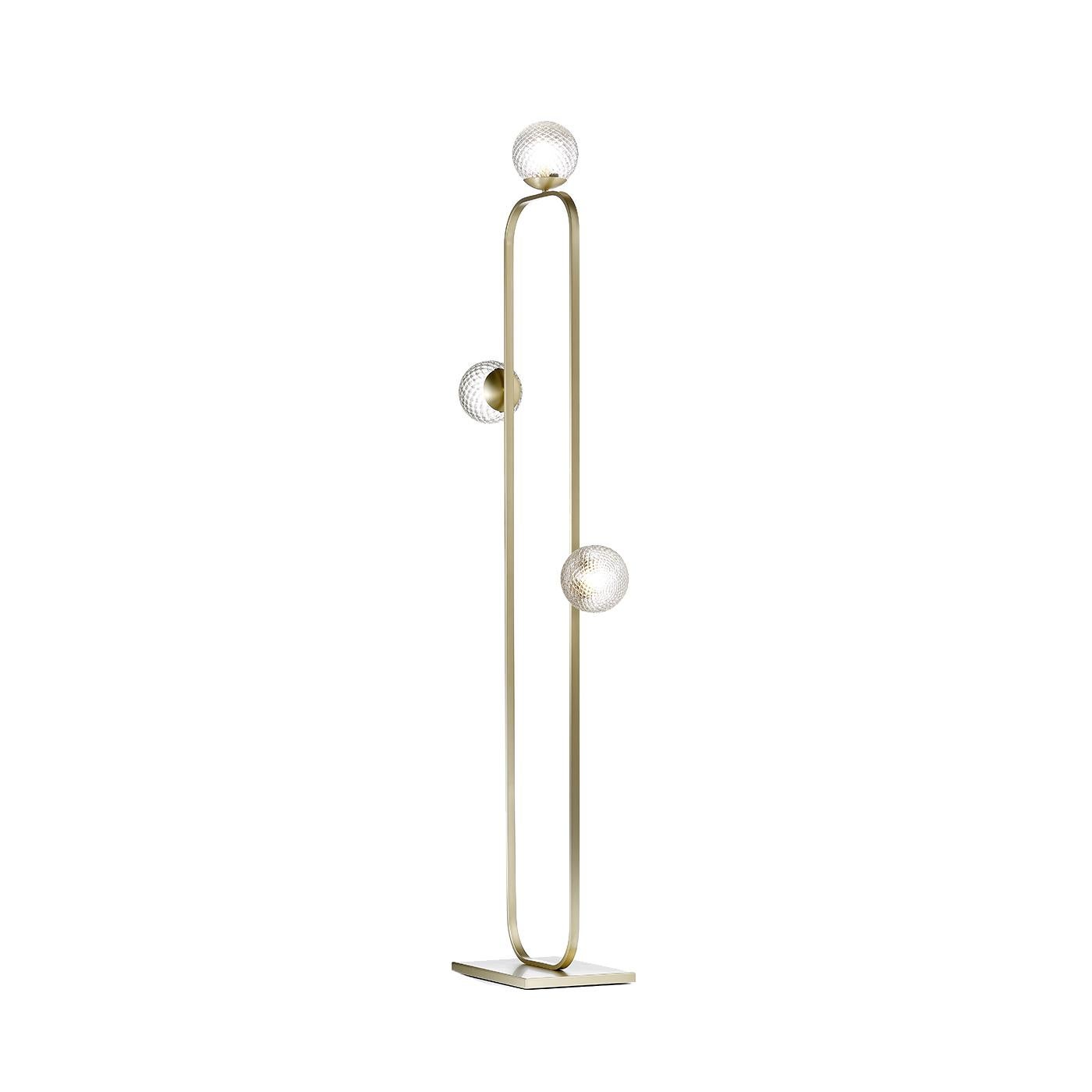 Ball Venetian Glass Floor Lamp en Nuevo estado para la venta en Milan, IT