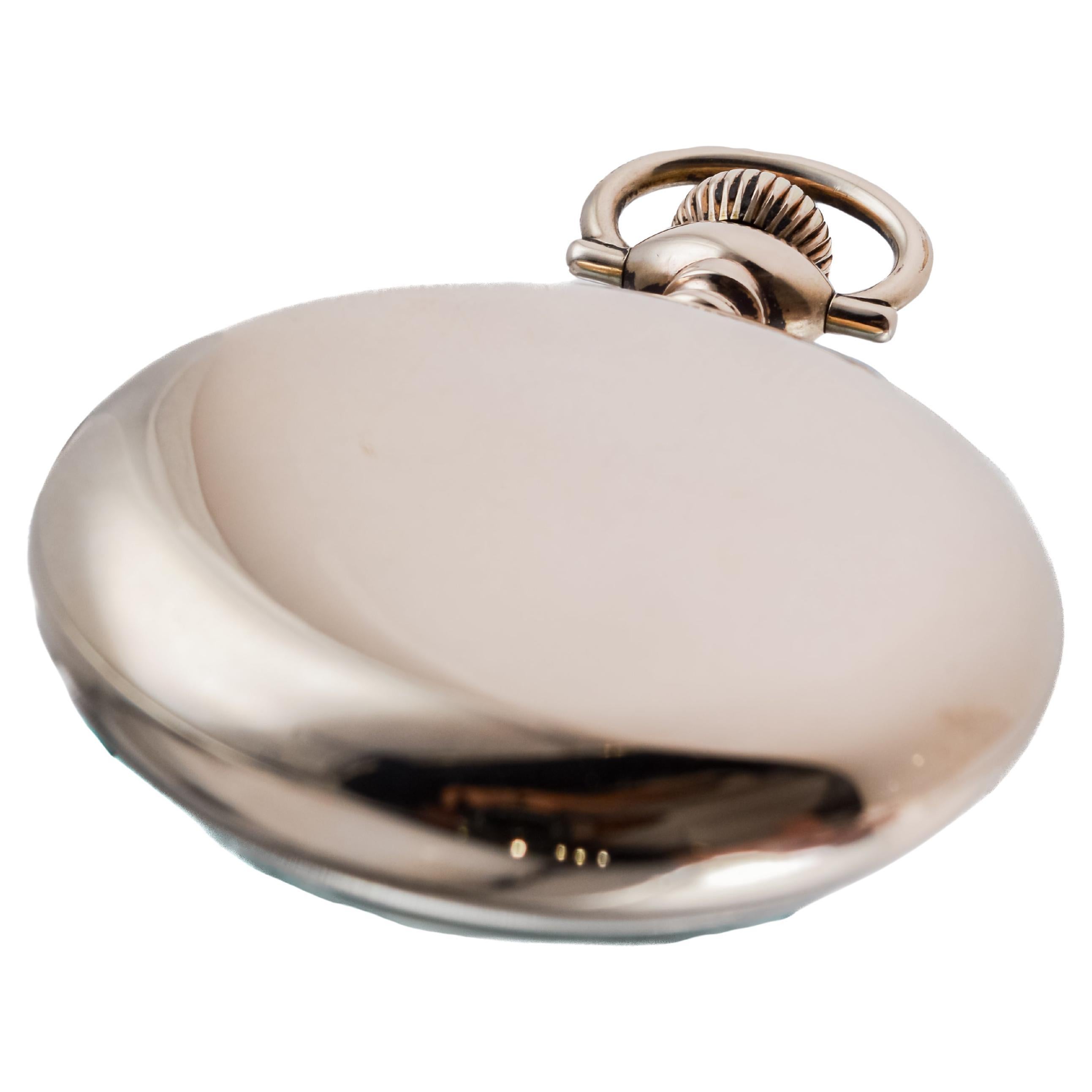Ball Watch Co. Open Faced Railroad Pocket Watch circa  1920 For Sale 8