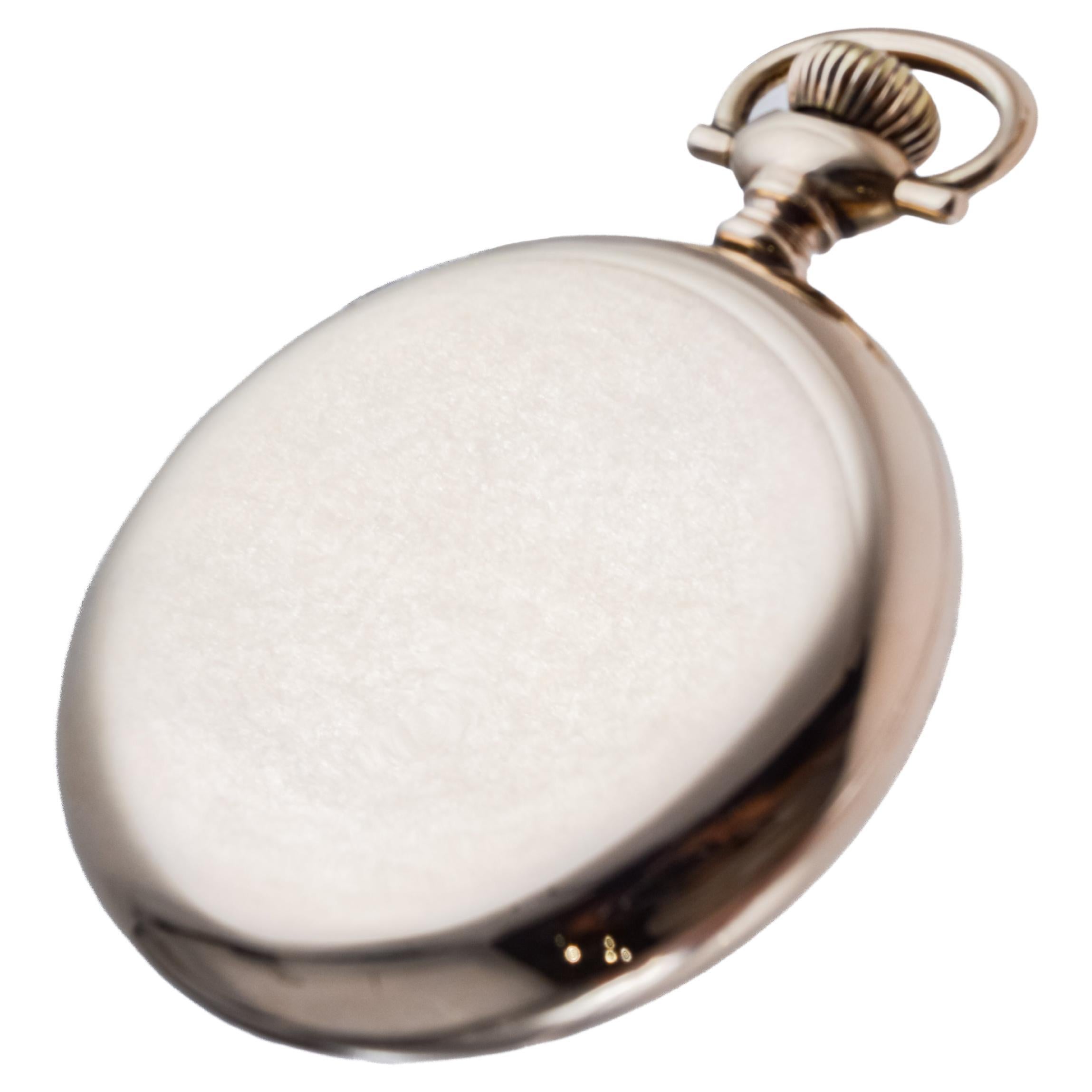 Ball Watch Co. Open Faced Railroad Pocket Watch circa  1920 For Sale 9