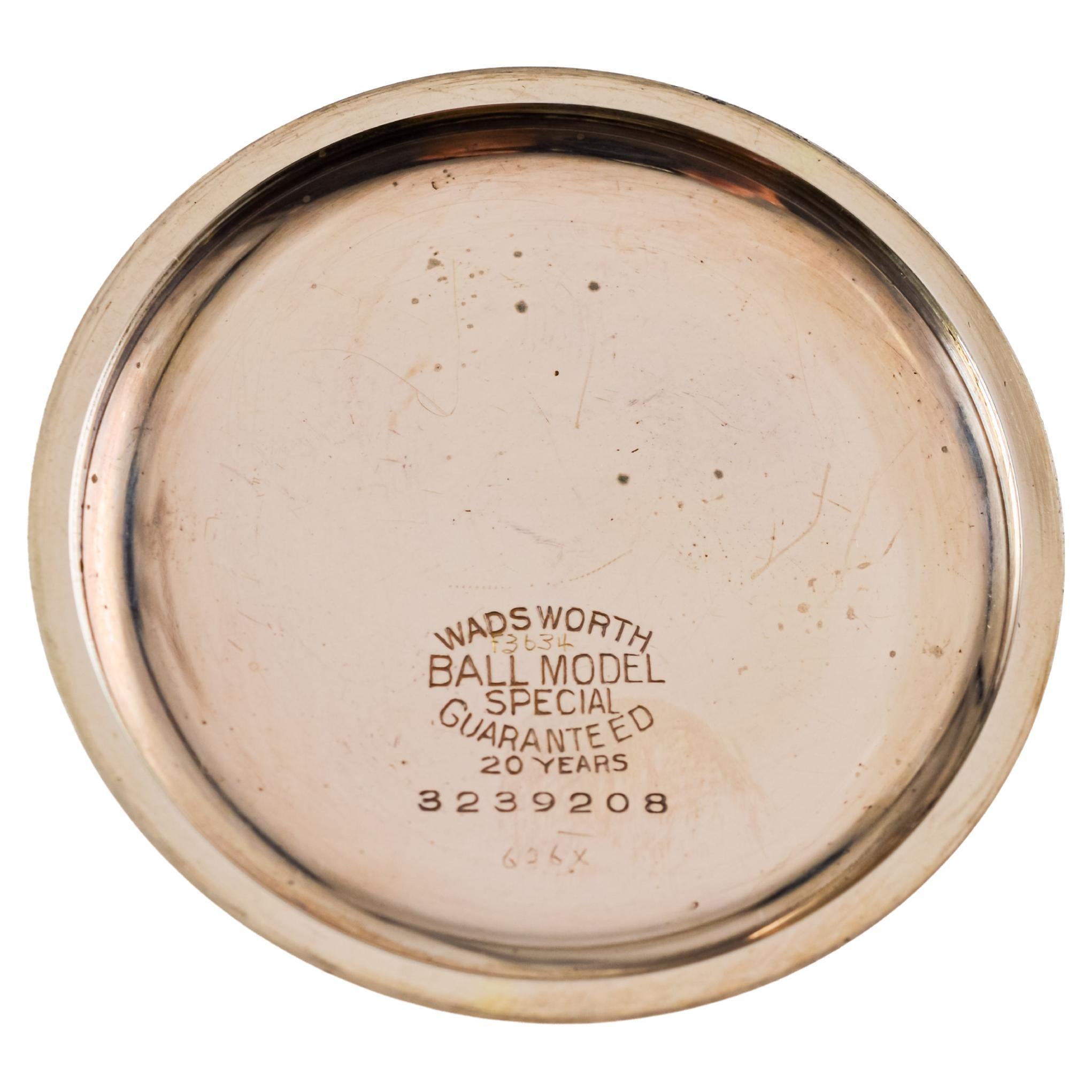 Ball Watch Co. Open Faced Railroad Pocket Watch circa  1920 For Sale 10