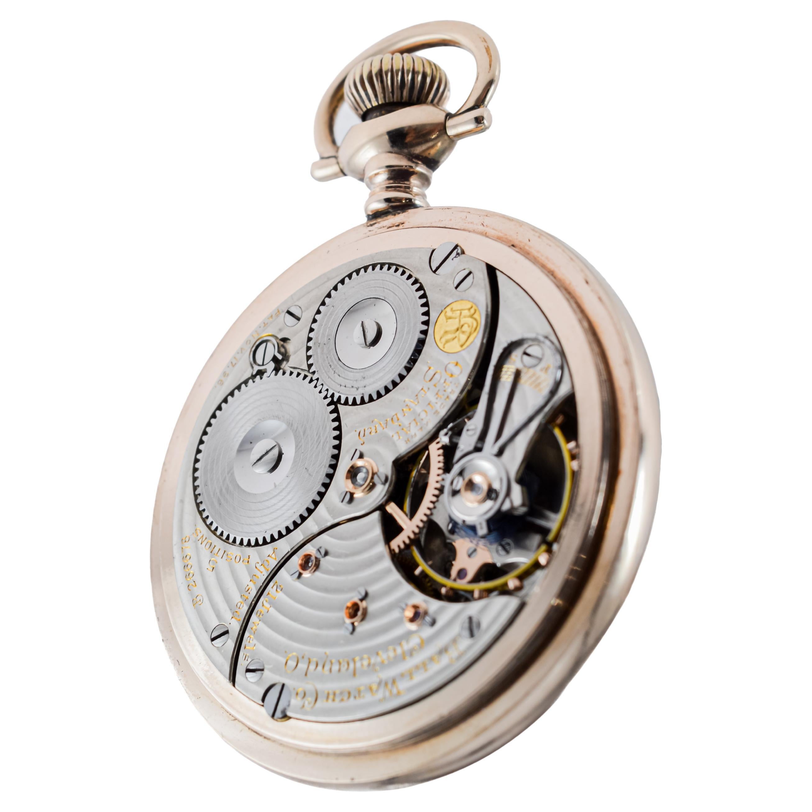 Ball Watch Co. Open Faced Railroad Pocket Watch circa  1920 For Sale 12