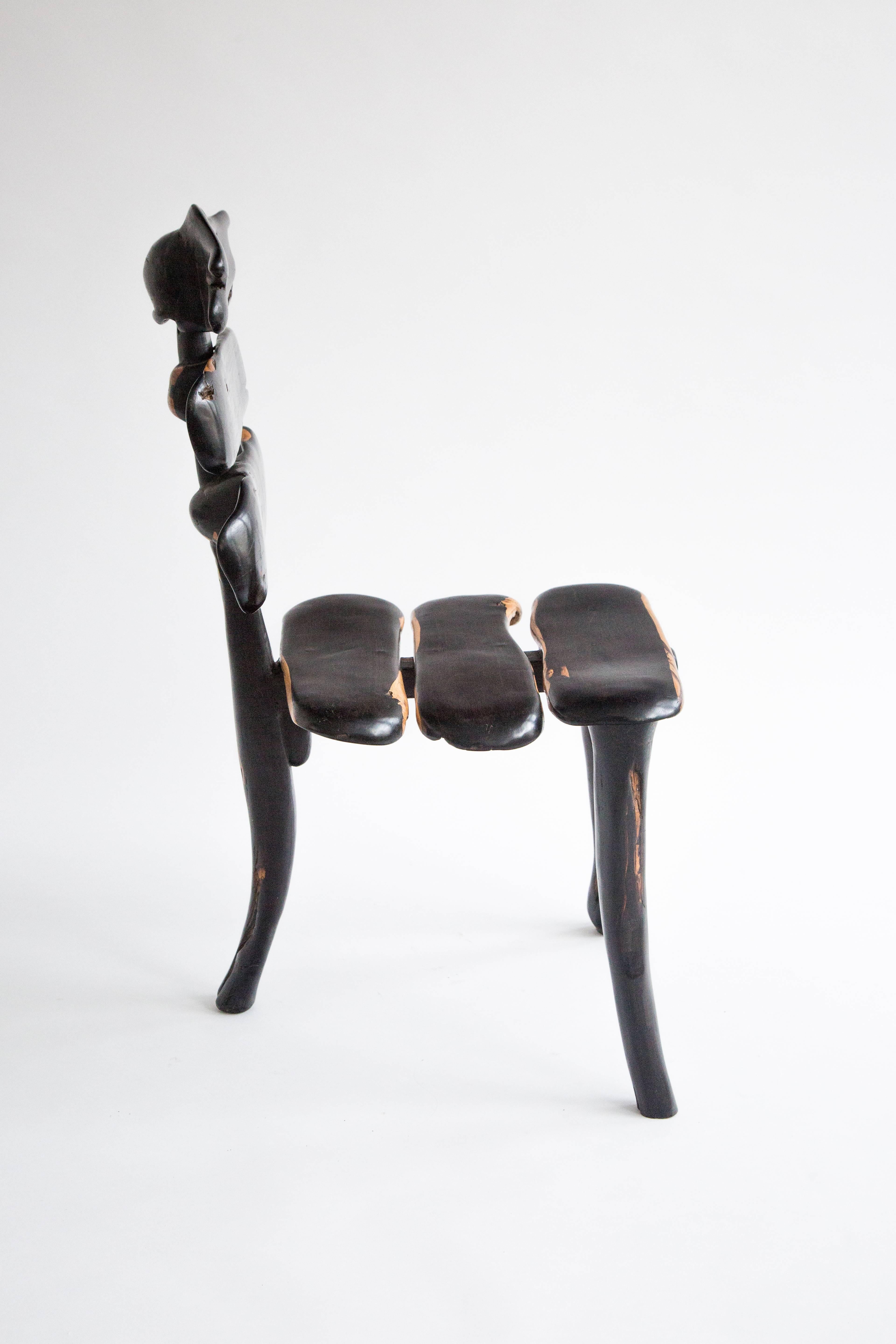 Vertebrae Chair - Brown Abstract Sculpture by Balla Niang
