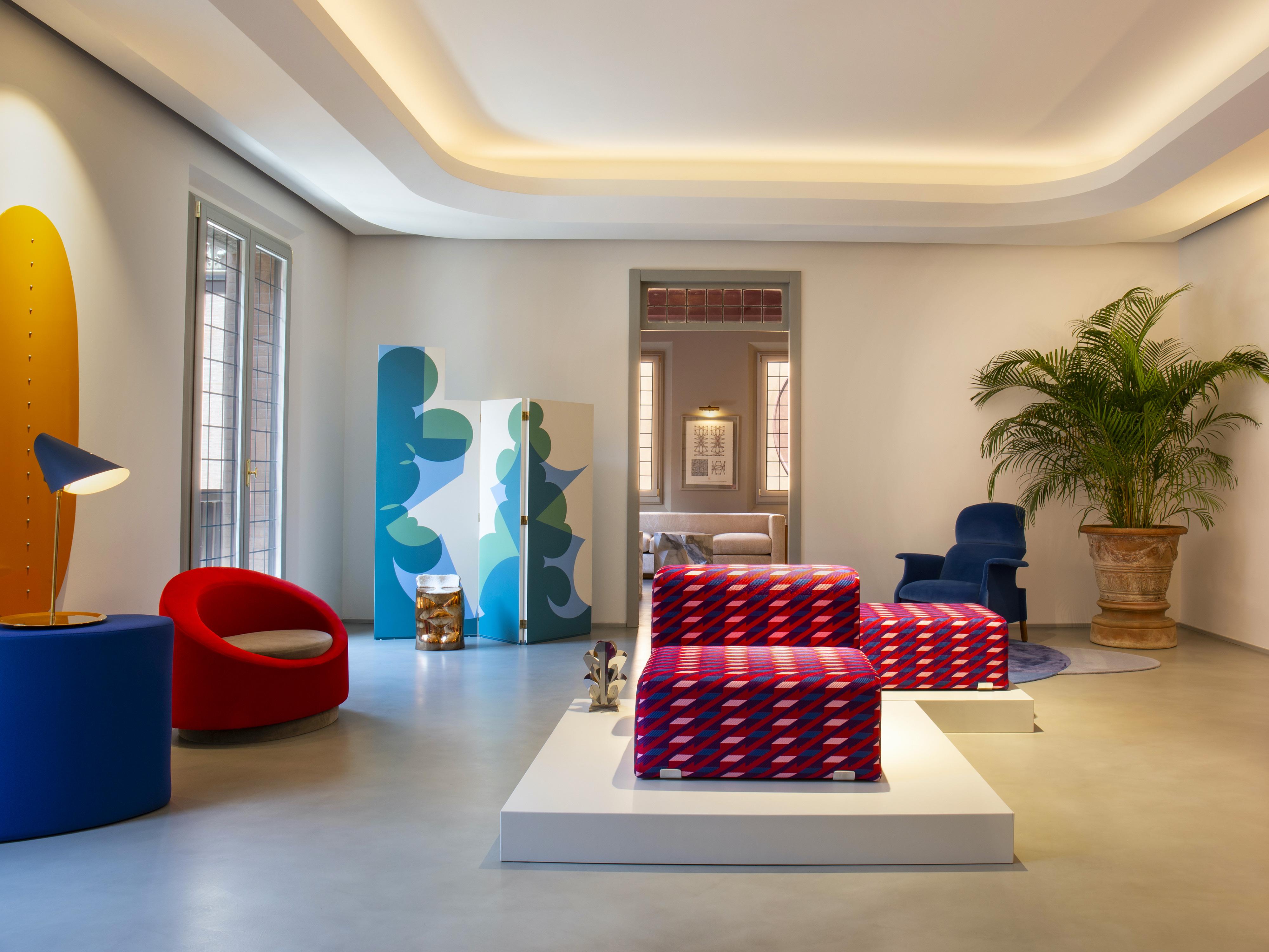 Italian Balla Screen by Giacomo Balla Produced by Simon International in 1971 For Sale
