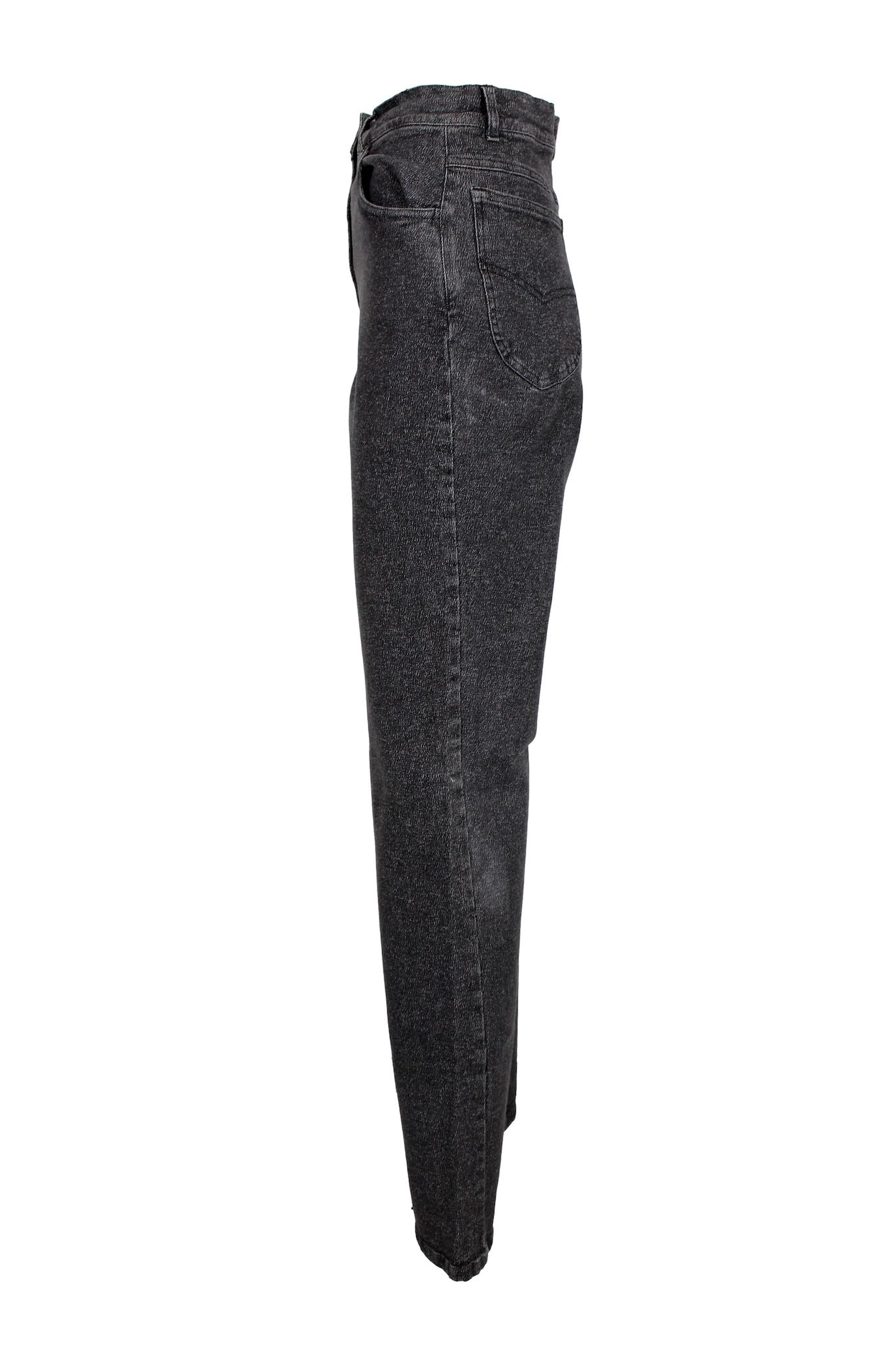 Women's Ballantyne Black Cotton Vintage Denim Pants For Sale