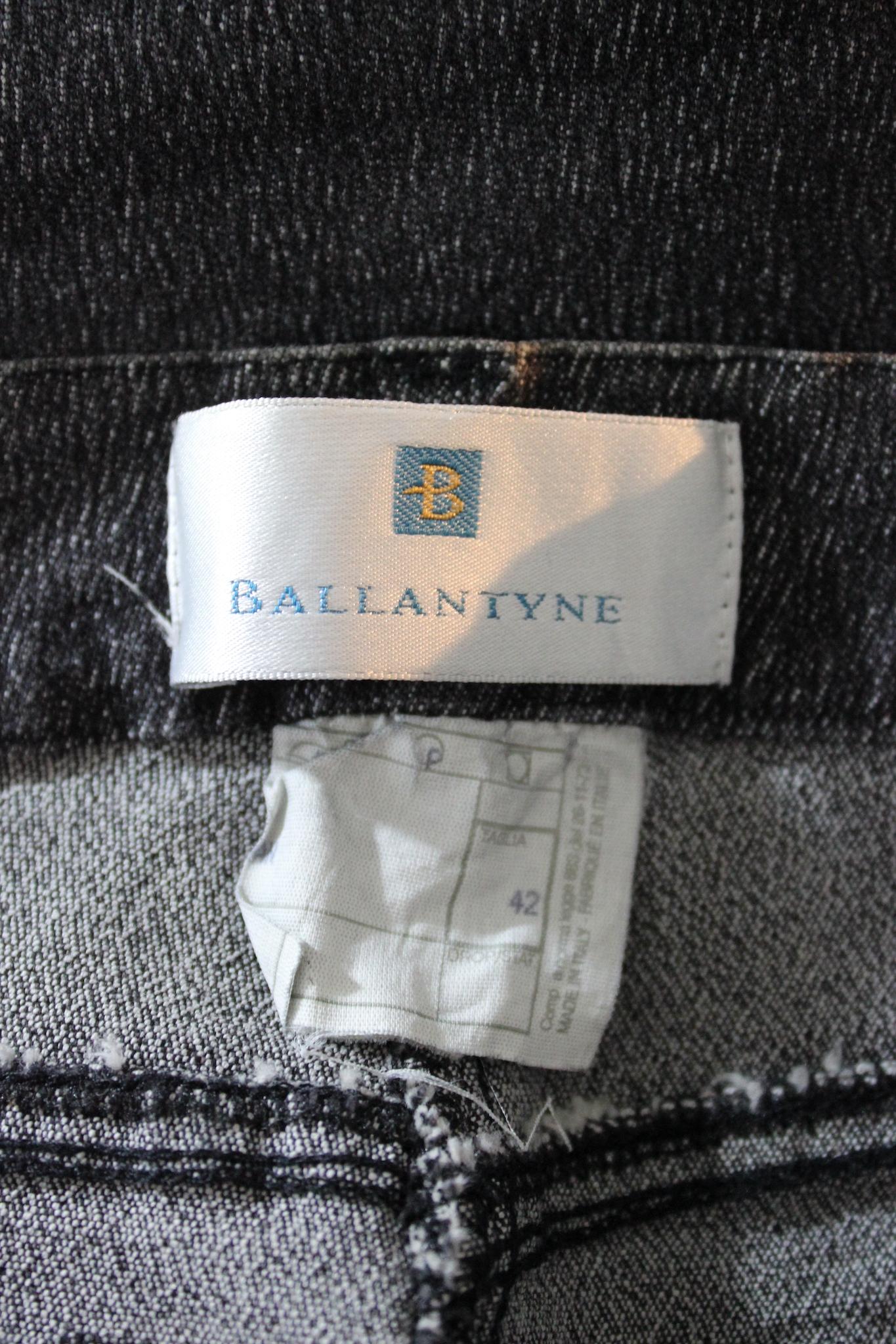 Ballantyne Black Cotton Vintage Denim Pants For Sale 2