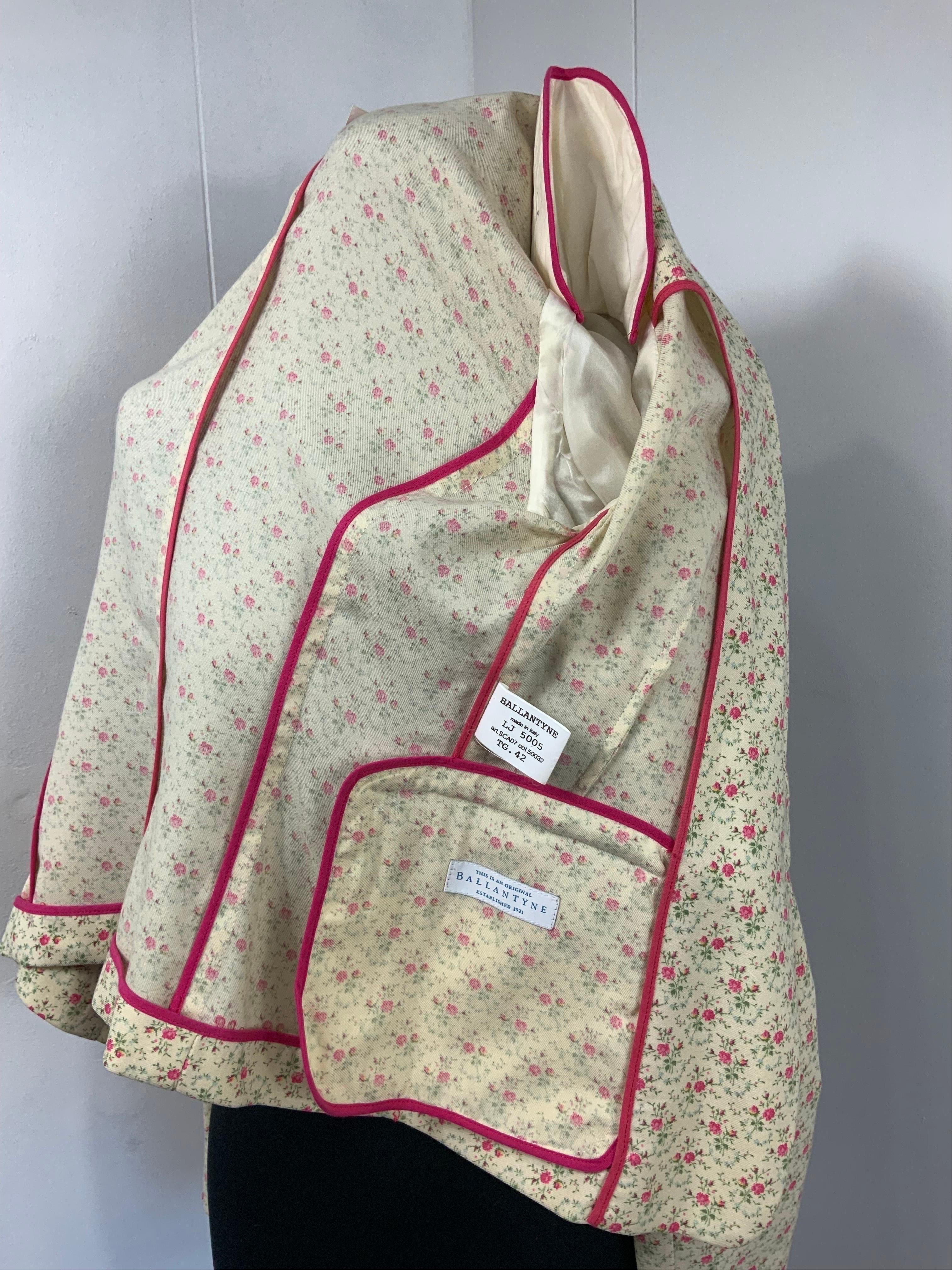 Ballantyne flower cashmere Jacket For Sale 2