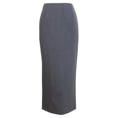 Ballantyne Gray Wool Classic Long Skirt