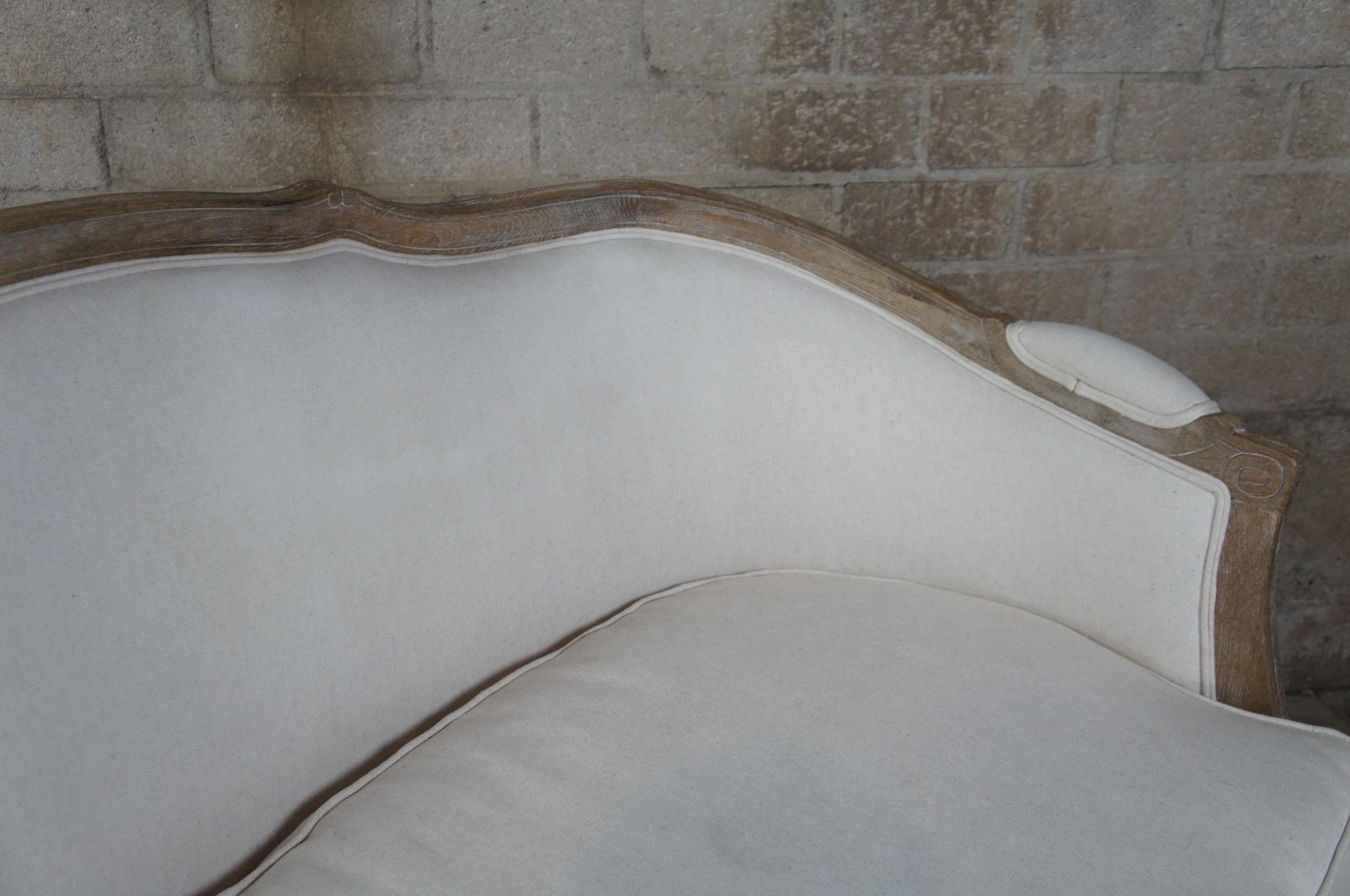 Upholstery Ballard Designs French Louis XV Inspired Oak Sofia Upholstered Settee Love Seat