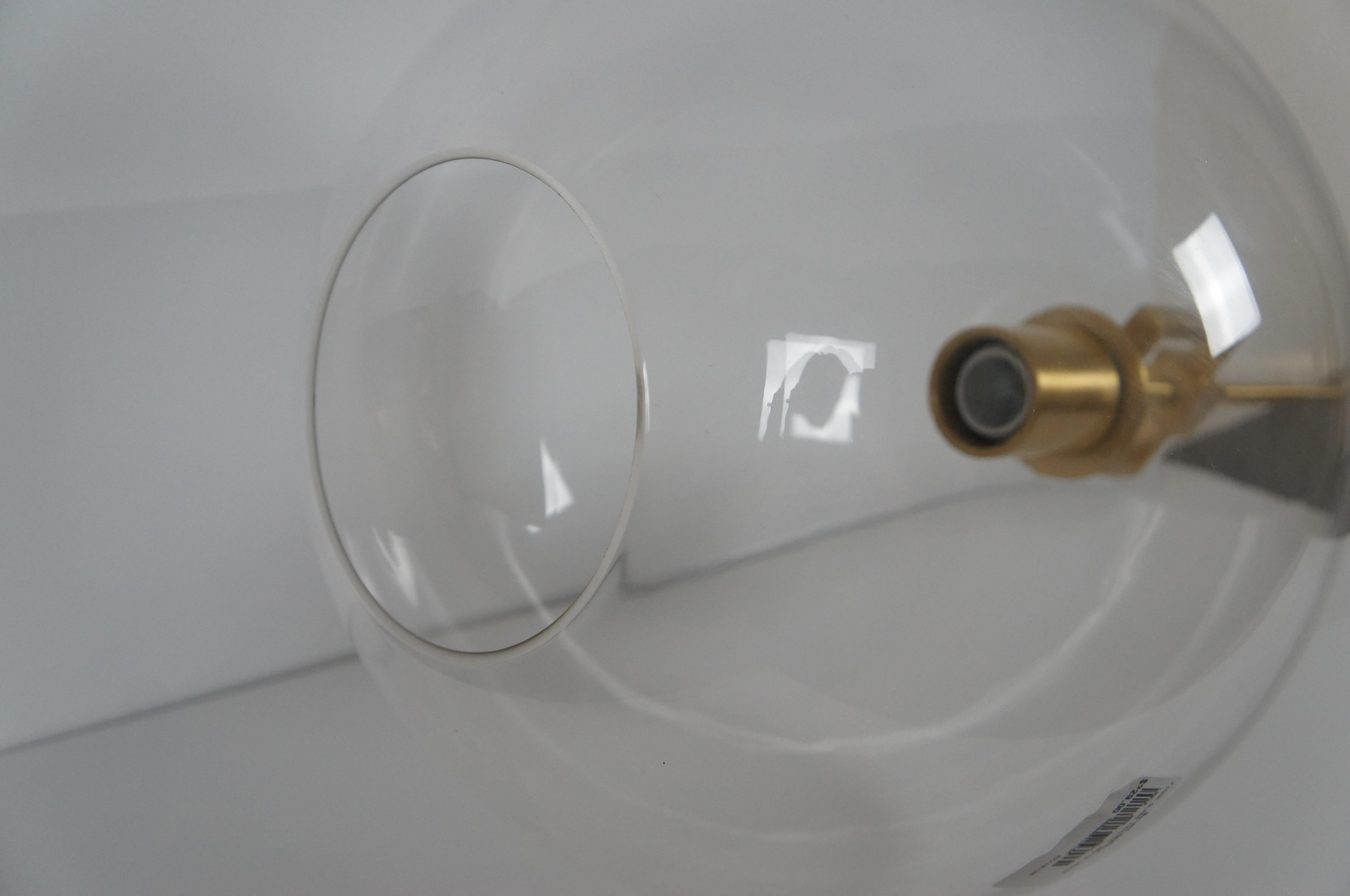 Ballard Designs Modern Fiona Glass Pendant Ceiling Bar Light Globe Brass 45 For Sale 4