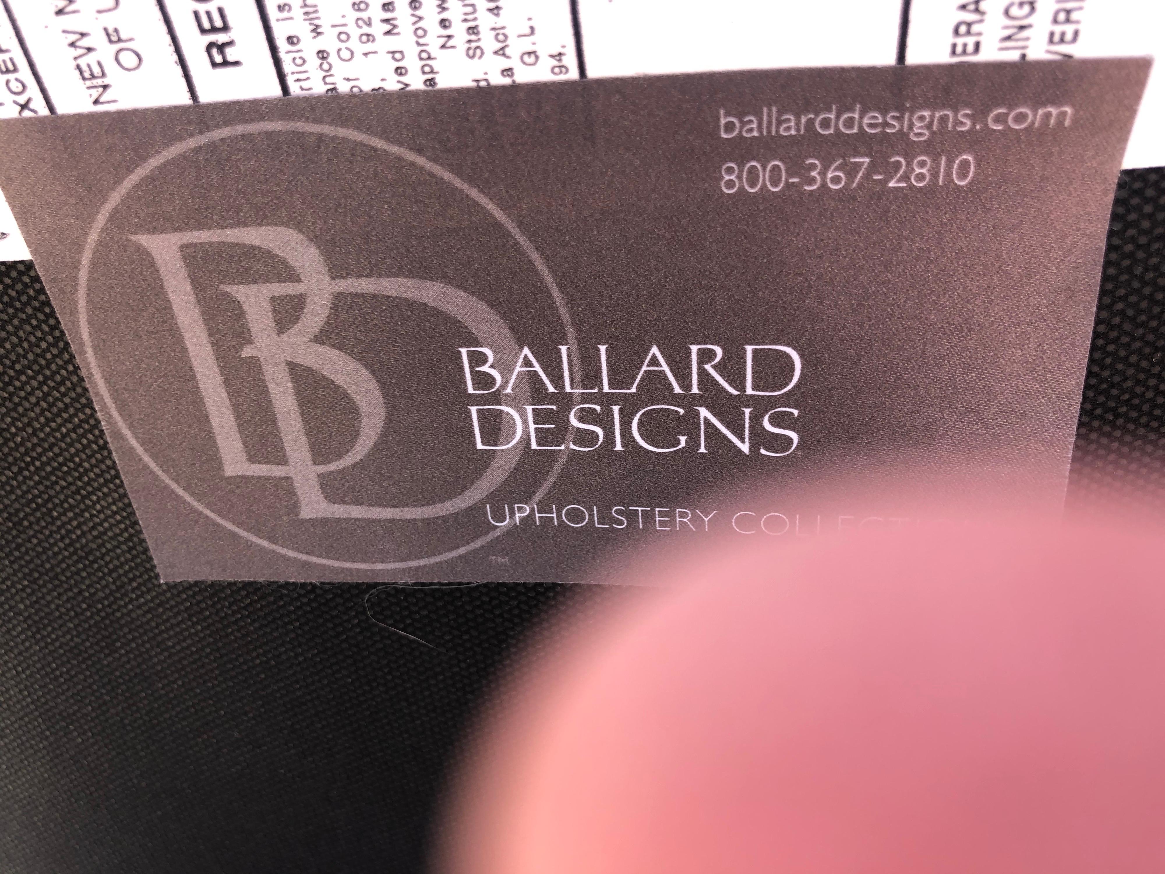 Contemporary Ballard Designs Pair of X Based Ottomans