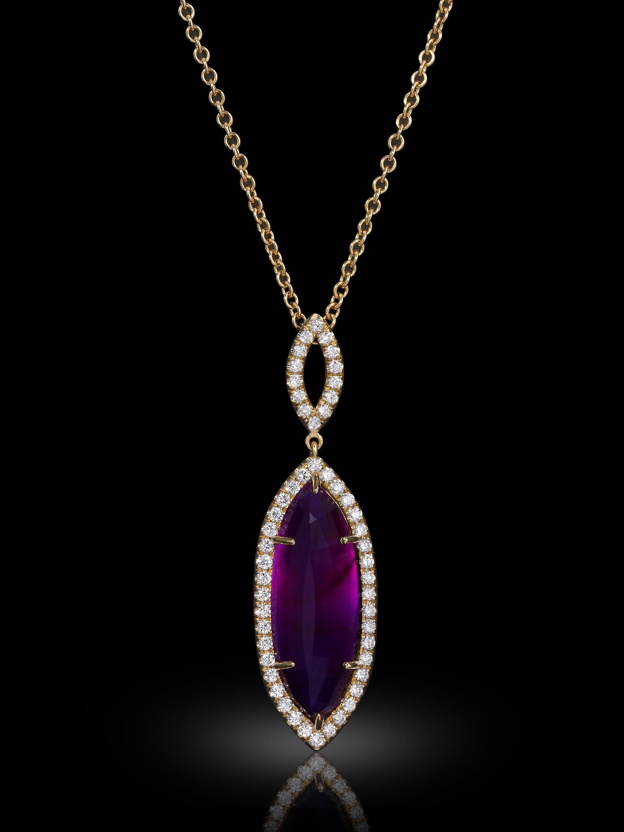 Artista Ballare nella Notte ~ Collana con diamanti VS/F+ in oro 18K in vendita