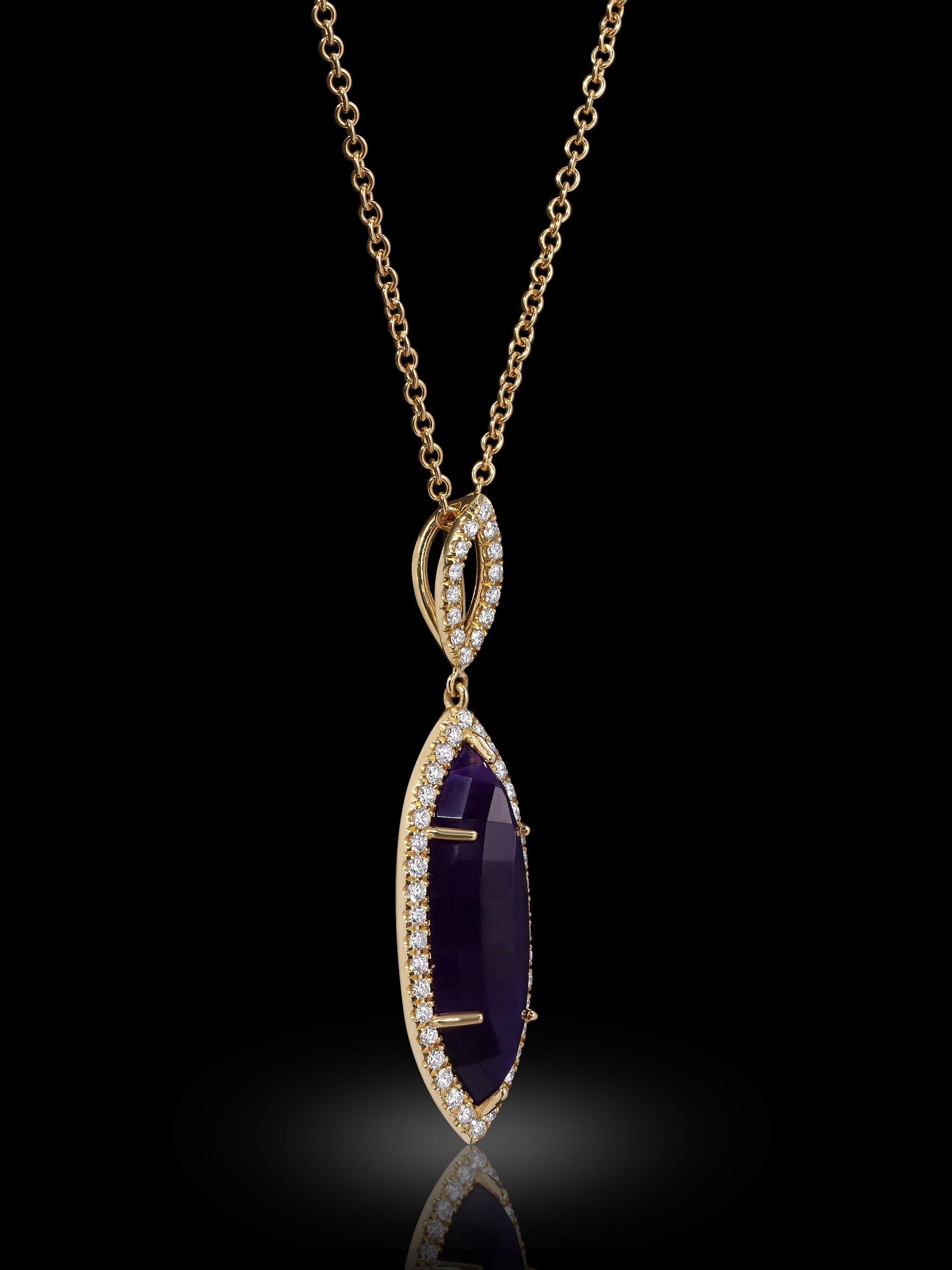 Taglio rotondo Ballare nella Notte ~ Collana con diamanti VS/F+ in oro 18K in vendita
