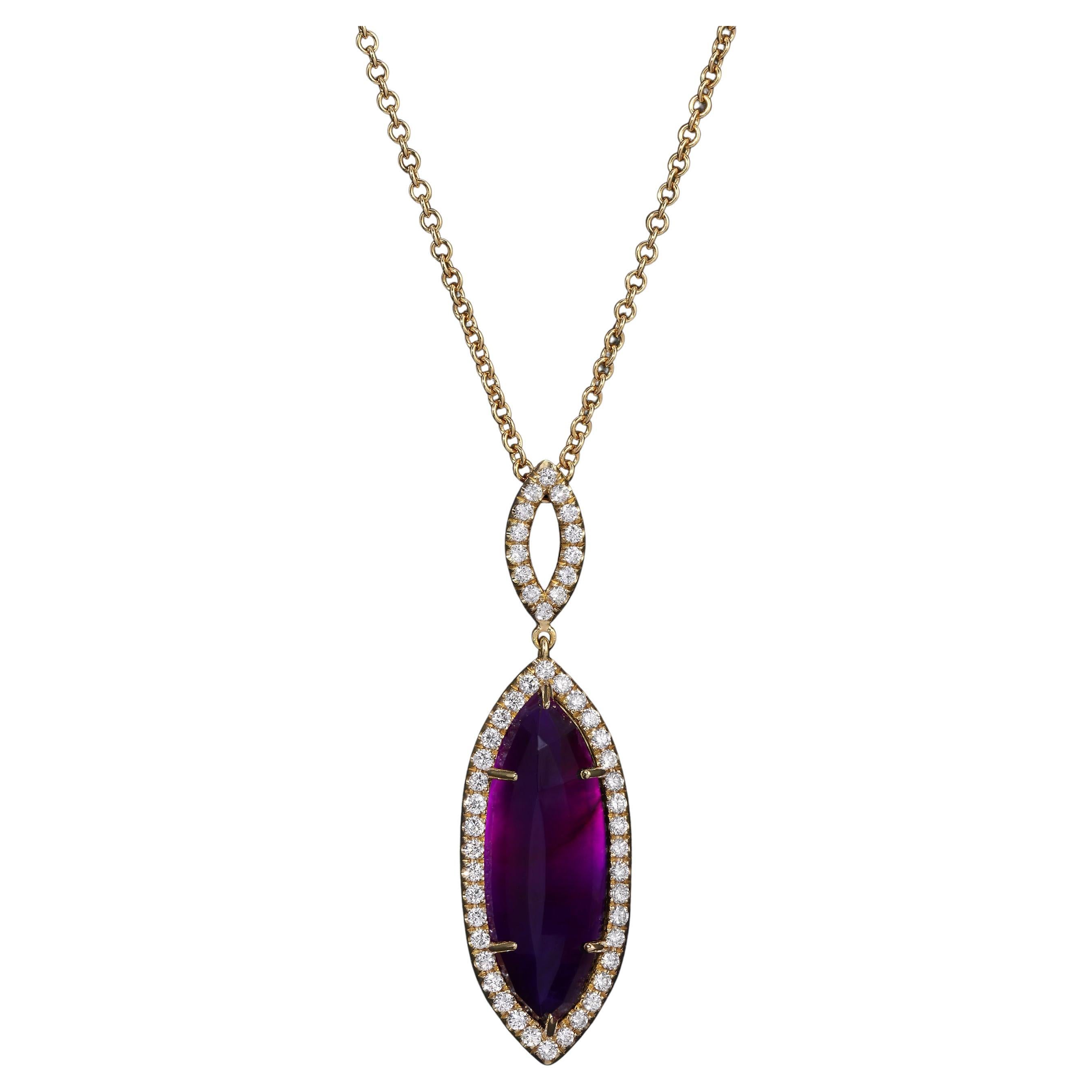Ballare nella Notte ~ Collana con diamanti VS/F+ in oro 18K in vendita