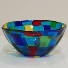 Ballarin Italian Murano Glass Pezzatto Bowl in the Style of Bianconi Venini