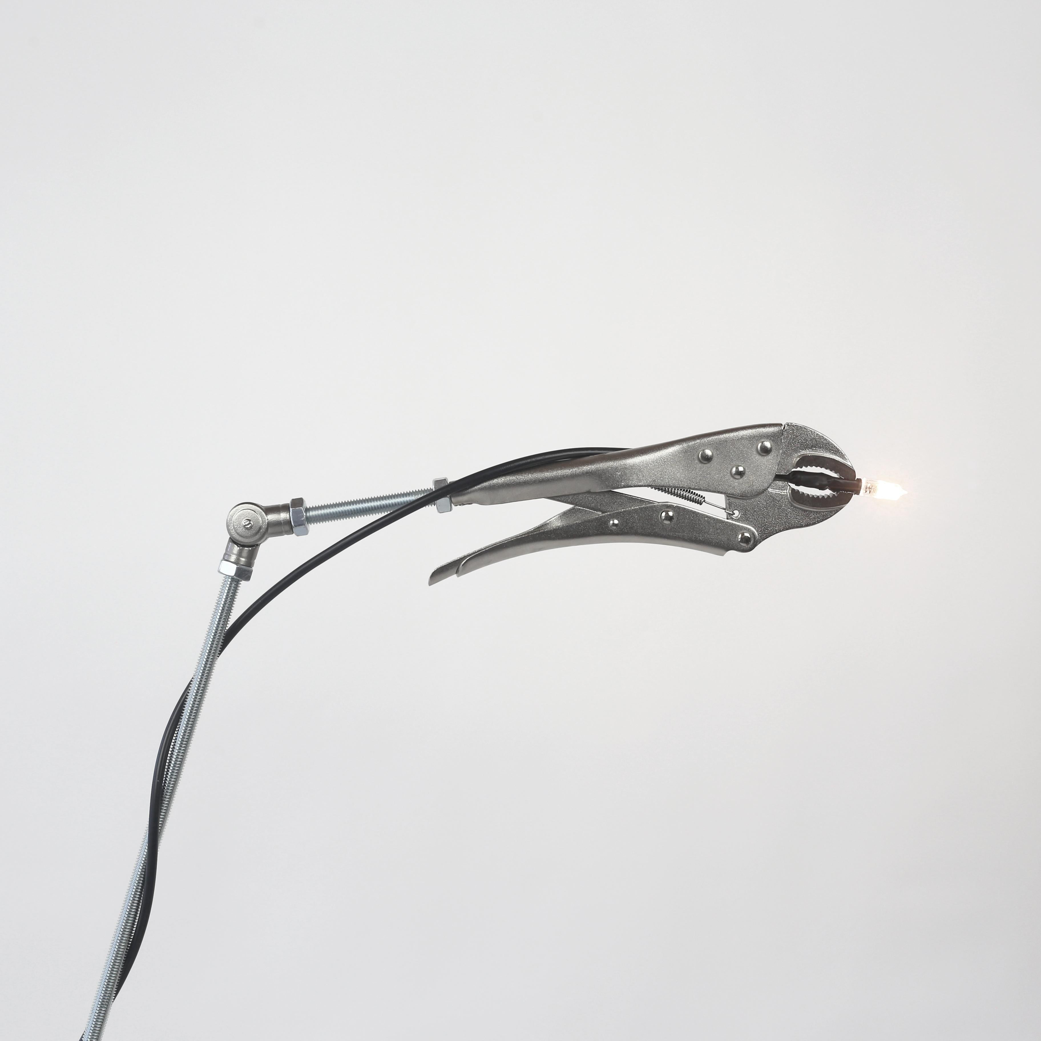 Contemporary and minimal floor lamp Ballena is part of The Podium Series; a set of lamps made by Bijeen between 2020-2021. The idea behind these series is to explore the beauty of rough, ready-made industrial materials. In this piece, they take a