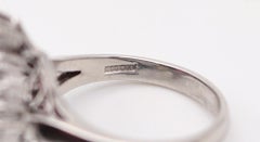 BALLERINA Cocktail Ring In Platinum With 3.98 Cwt. In Red Ruby And Diamonds