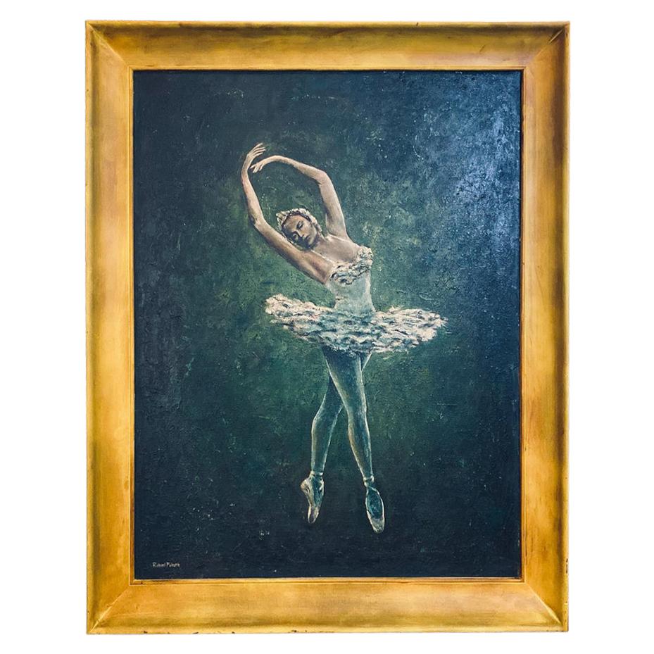 Ballerina Dancer Oil on Canvas For Sale