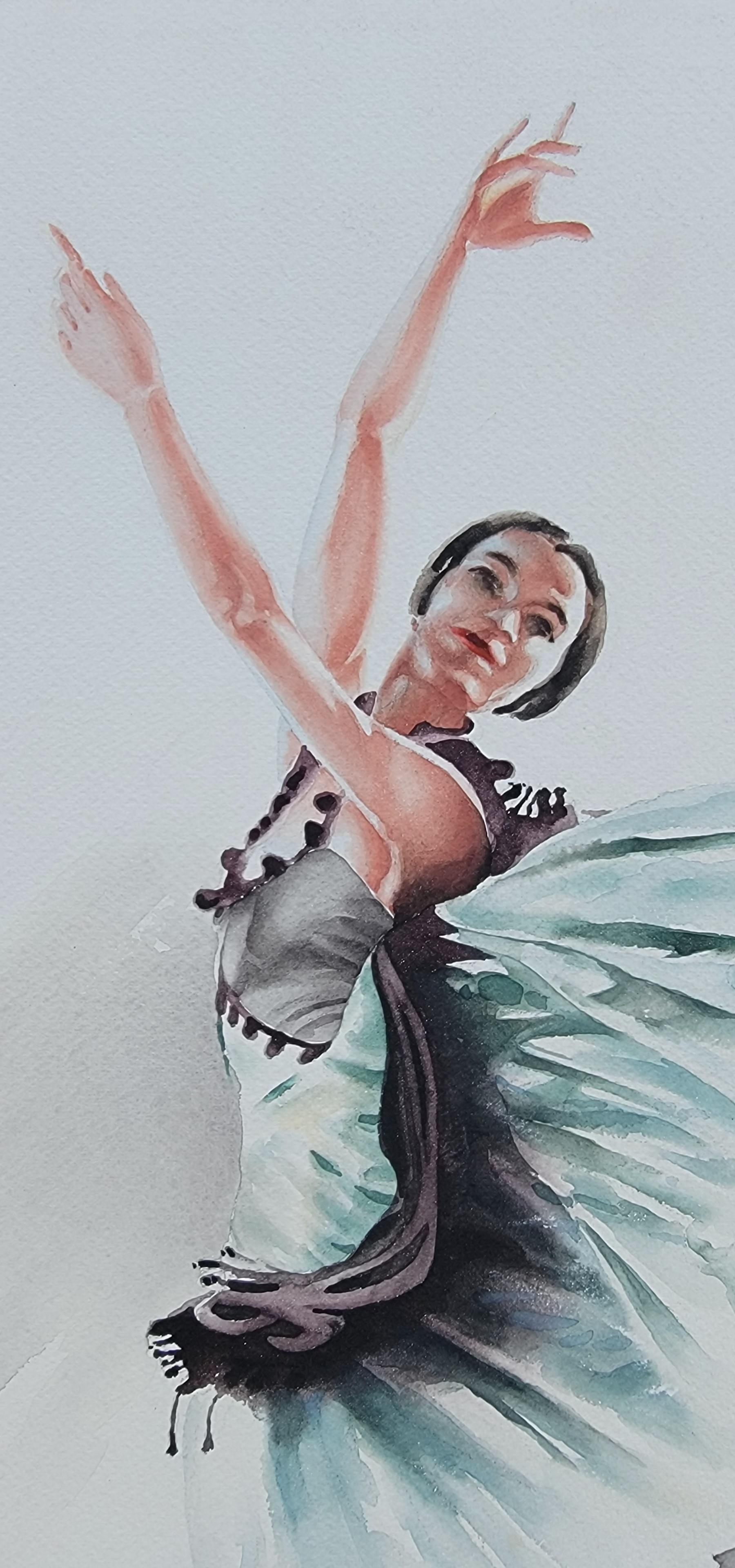 American Ballerina Dancer Painting by Joseph Mossberger