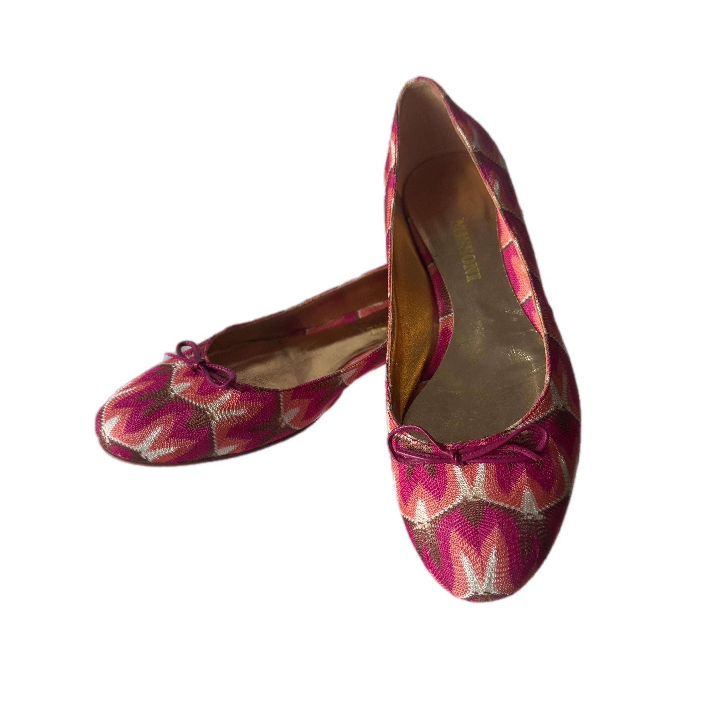 Brown Missoni ballerina n37 with box For Sale