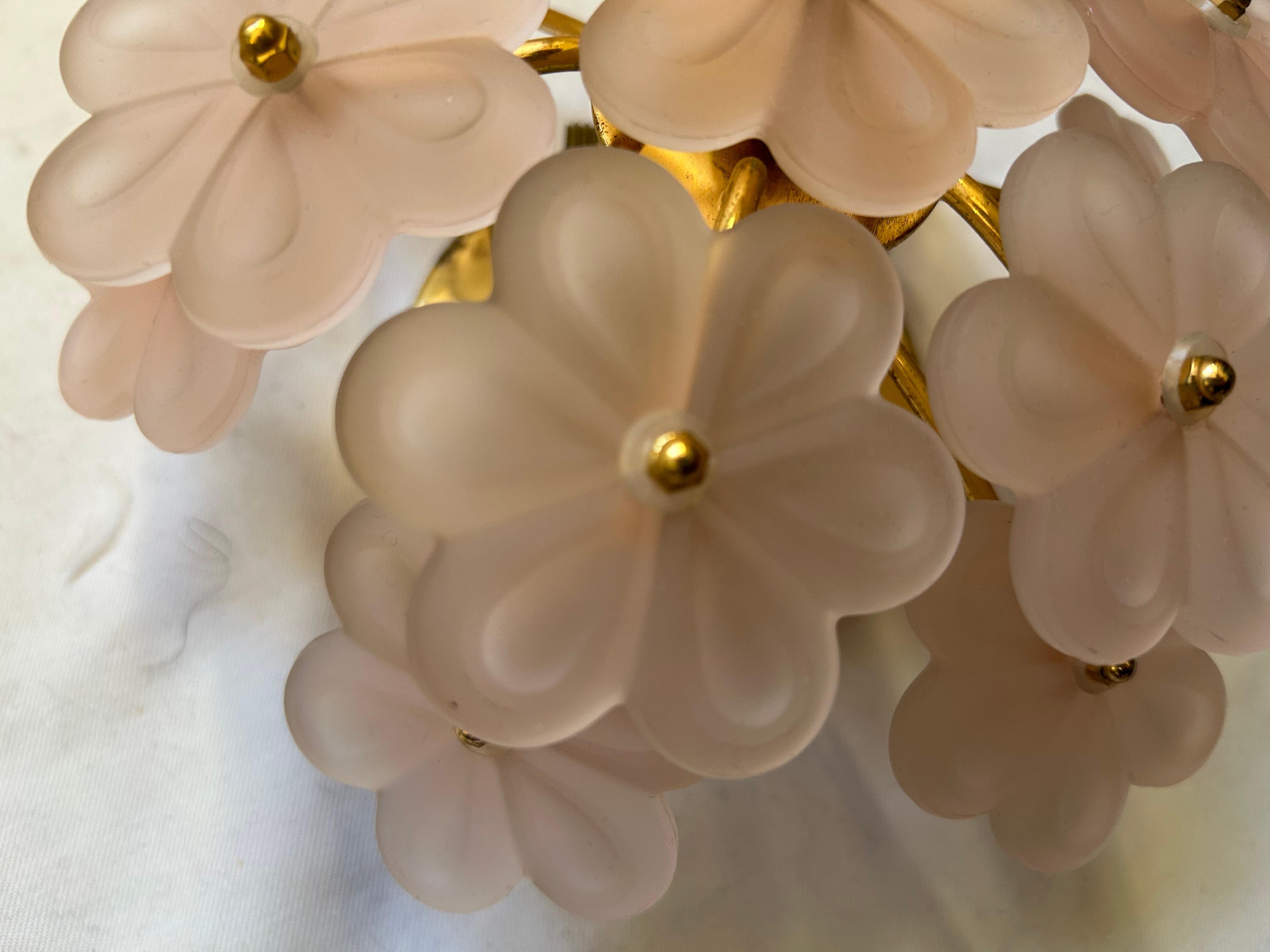 Ballerina Pink Wall Light, Murano Glass, 1980's For Sale 3