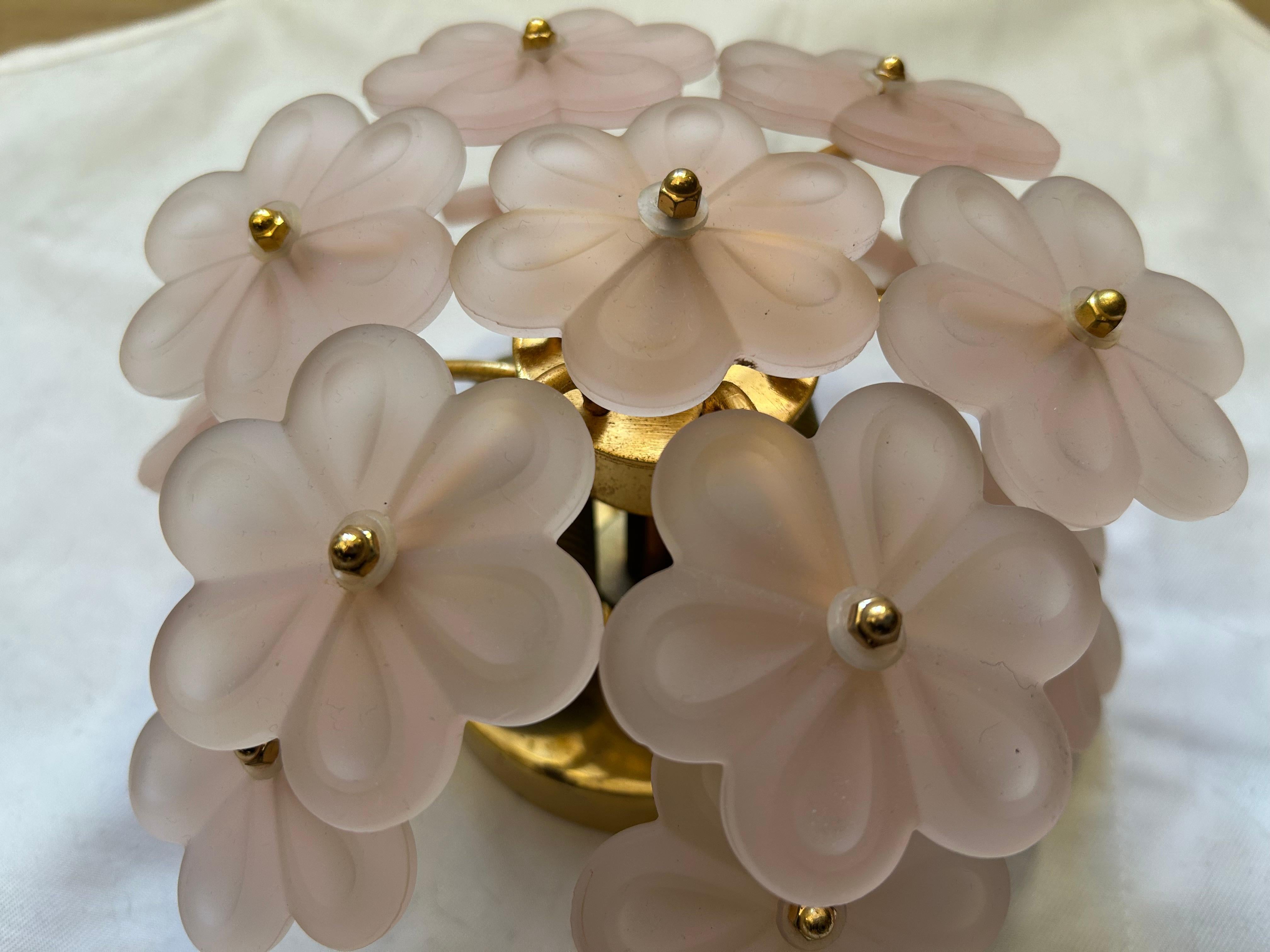 Ballerina Pink Wall Light, Murano Glass, 1980's For Sale 5