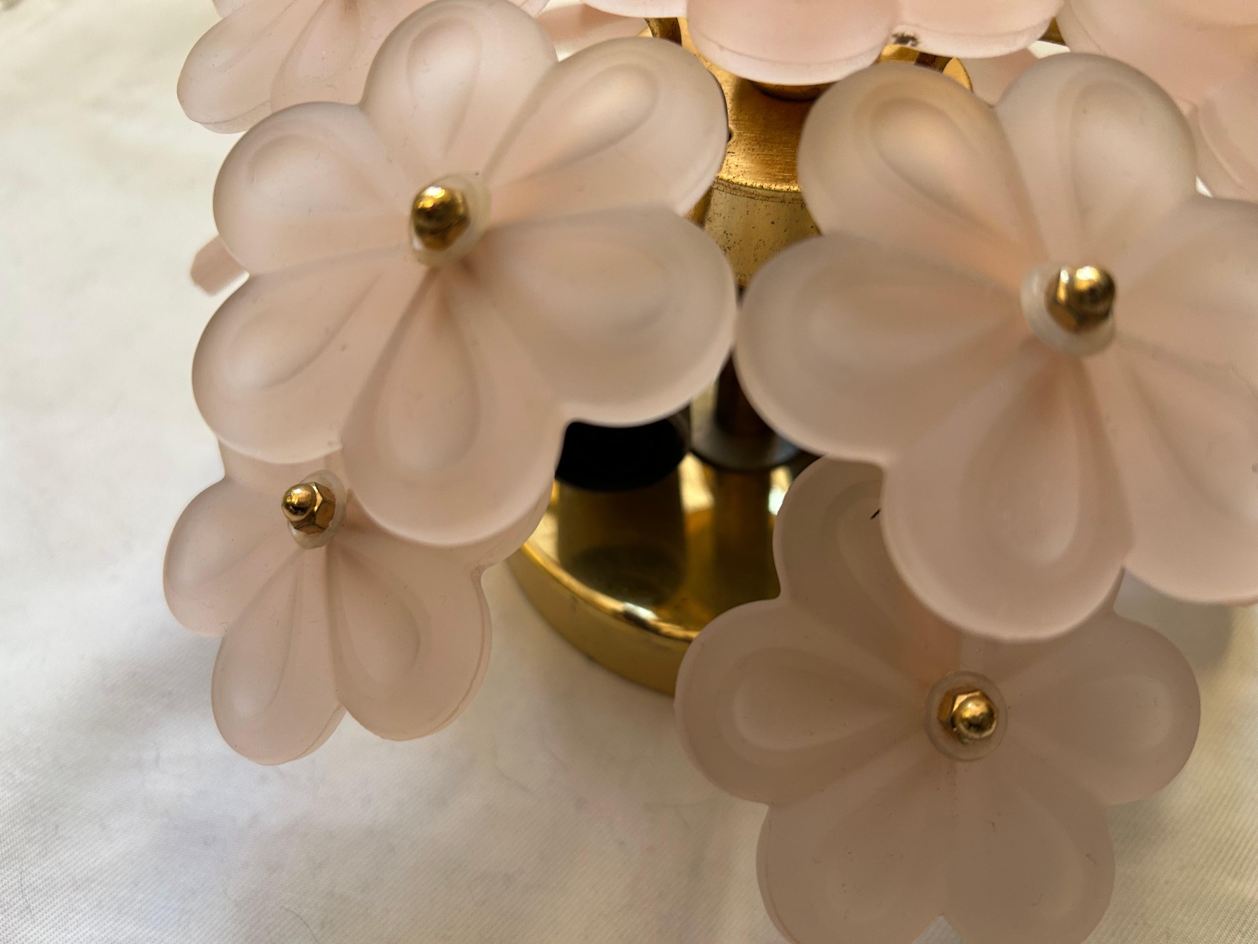 Ballerina Pink Wall Light, Murano Glass, 1980's For Sale 6