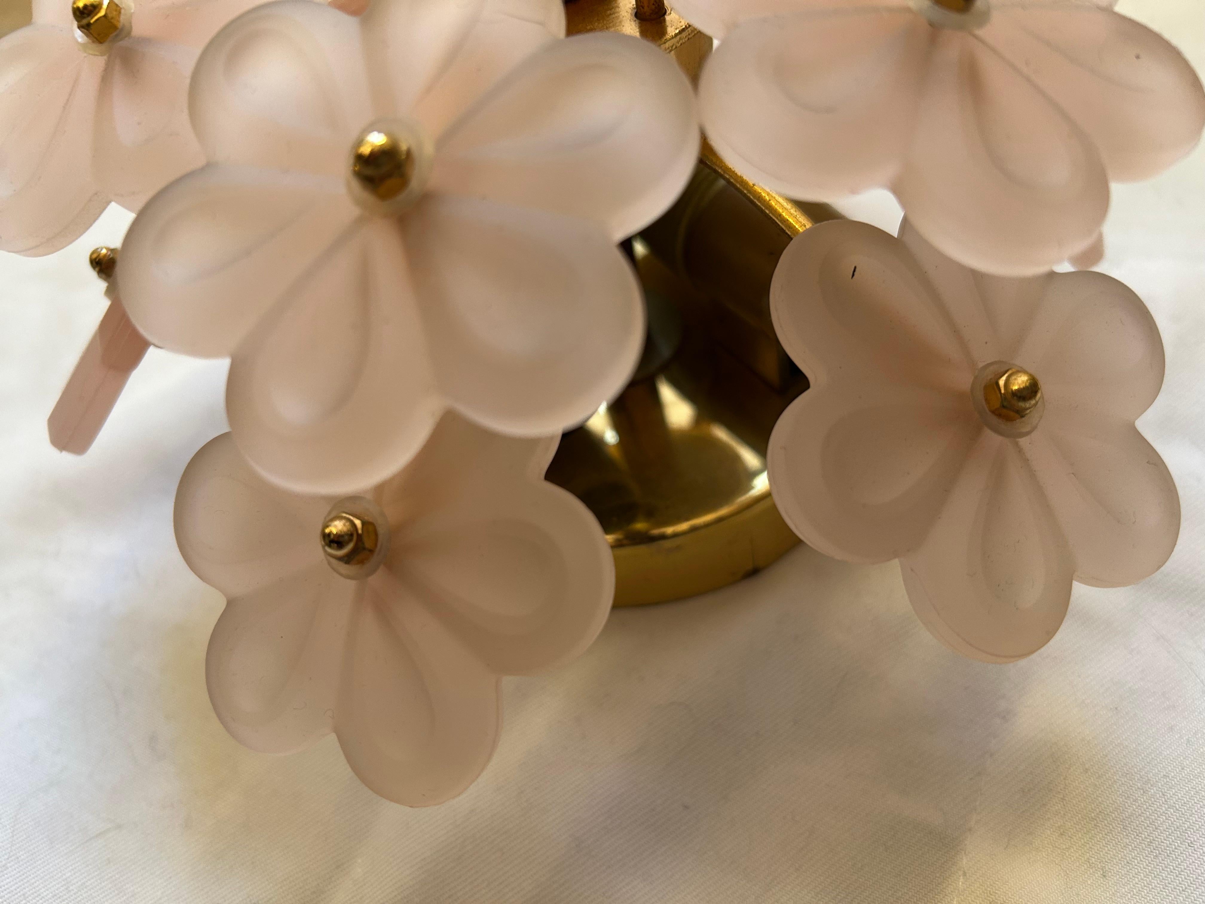 Ballerina Pink Wall Light, Murano Glass, 1980's For Sale 2