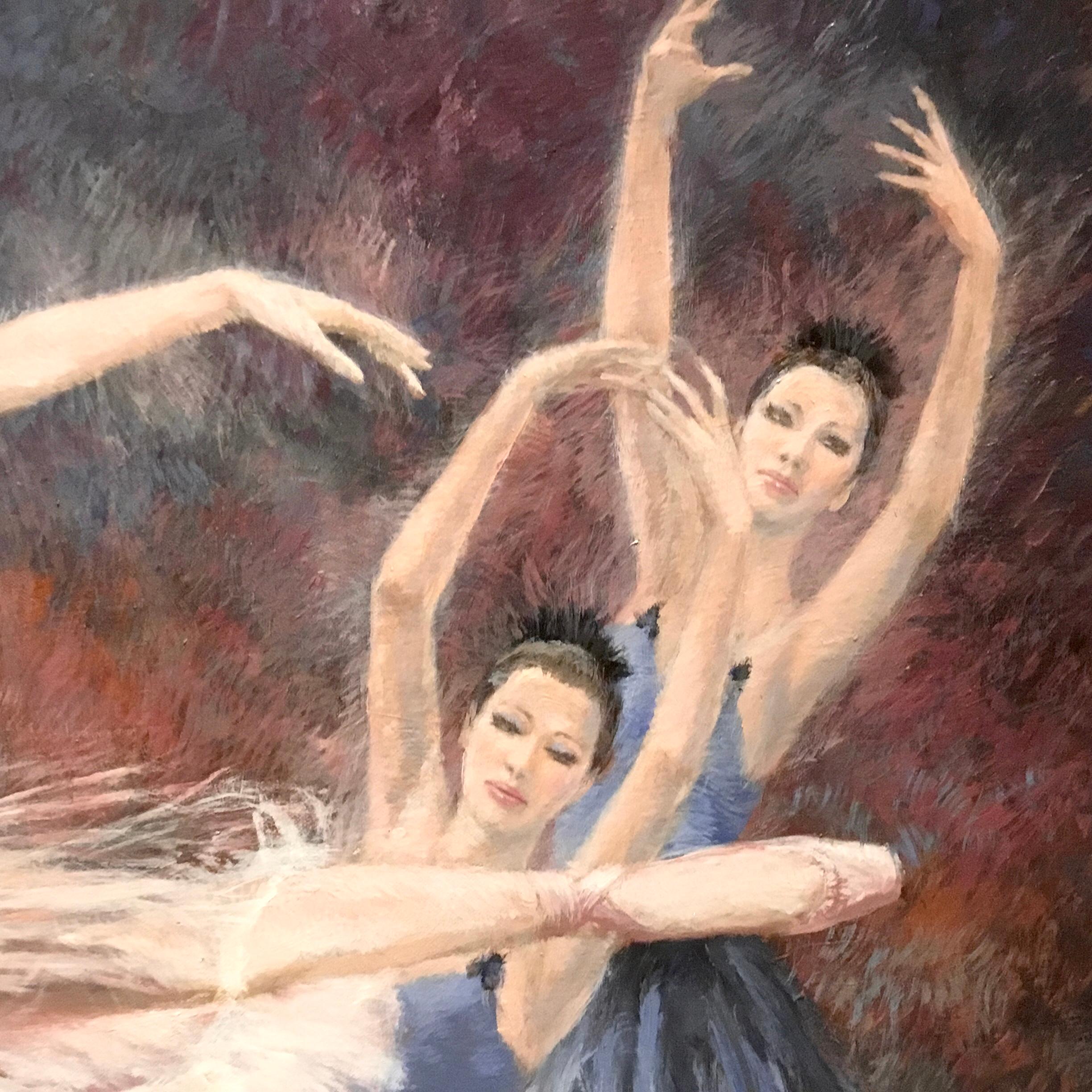 “Ballerinas” by Nenad Mirkovich acrylic painting 1