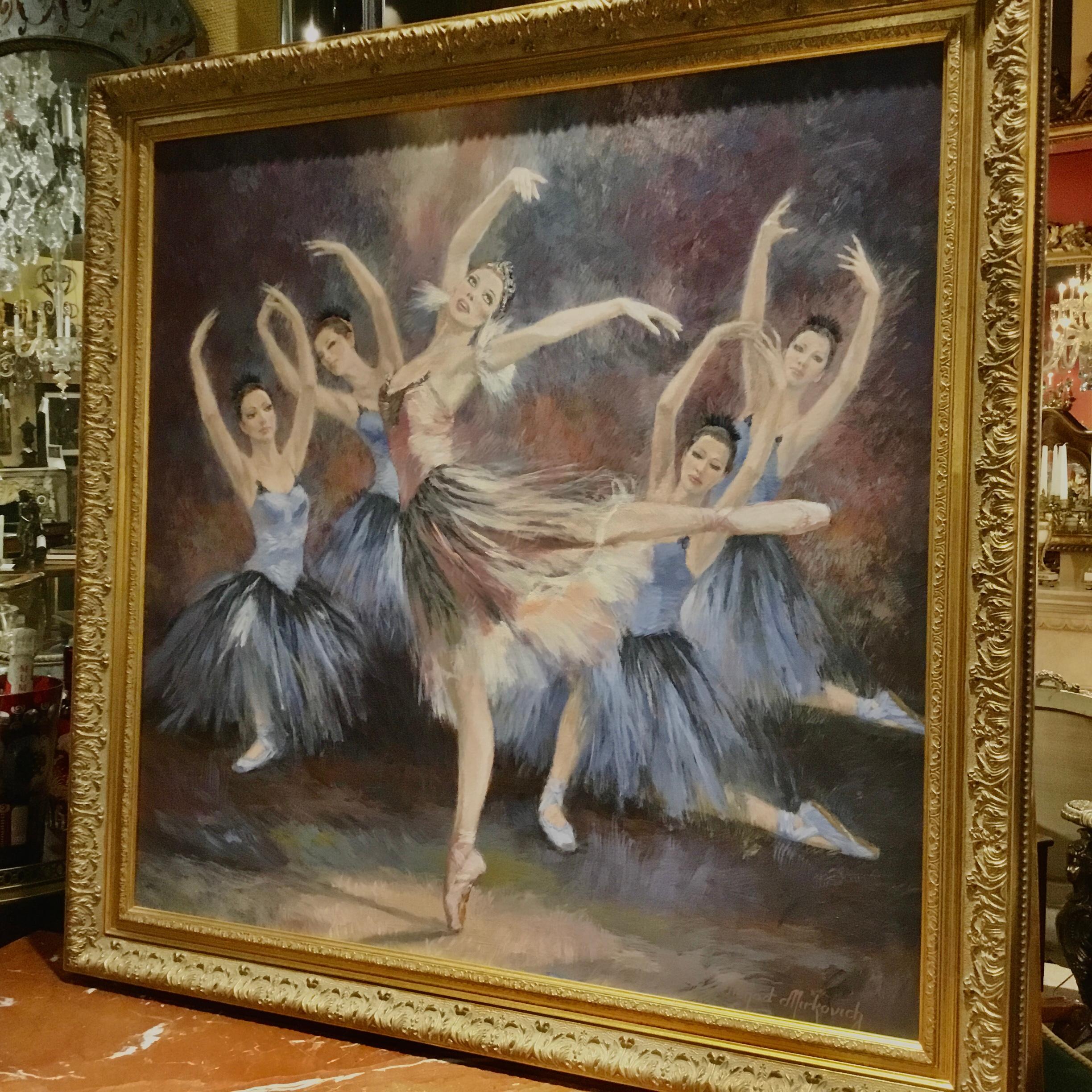“Ballerinas” by Nenad Mirkovich acrylic painting 3