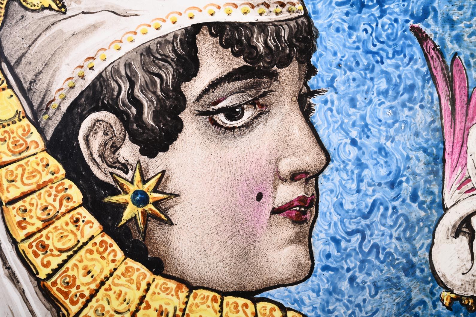 BALLEROY & Co., Joseph Albert PONSIN, Pair of Plates Adorned with Portraits For Sale 3
