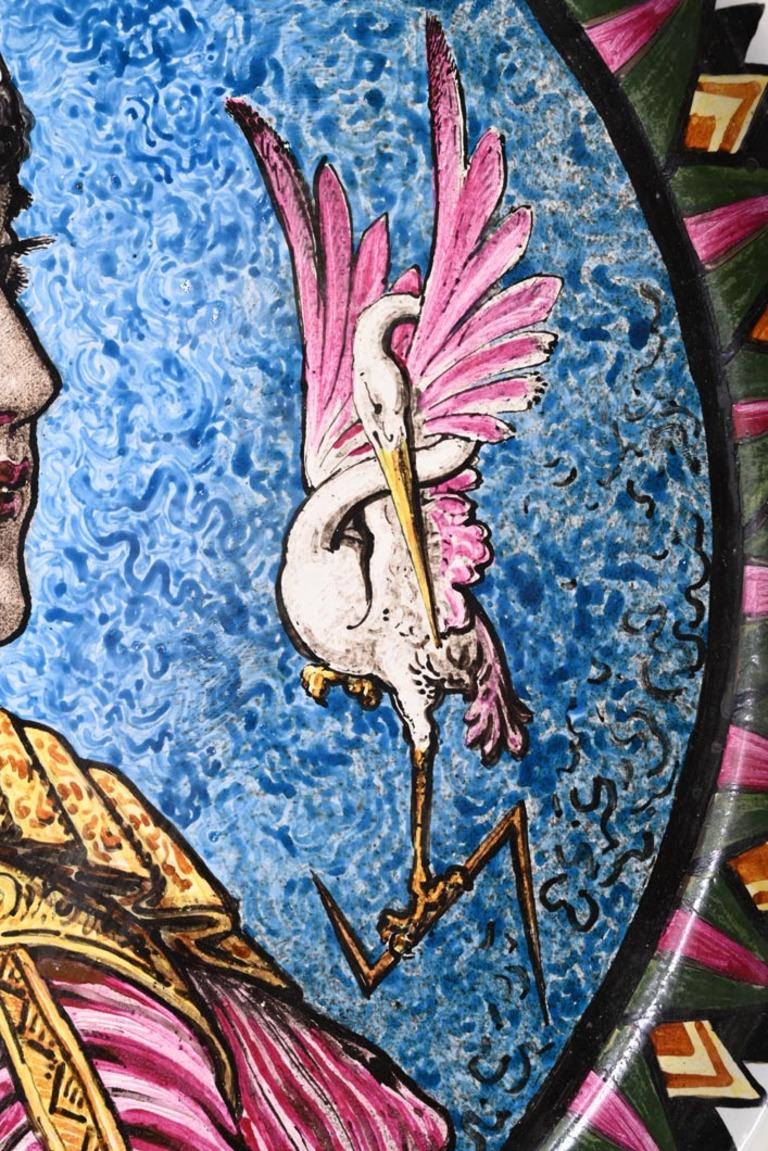BALLEROY & Co., Joseph Albert PONSIN, Pair of Plates Adorned with Portraits For Sale 5