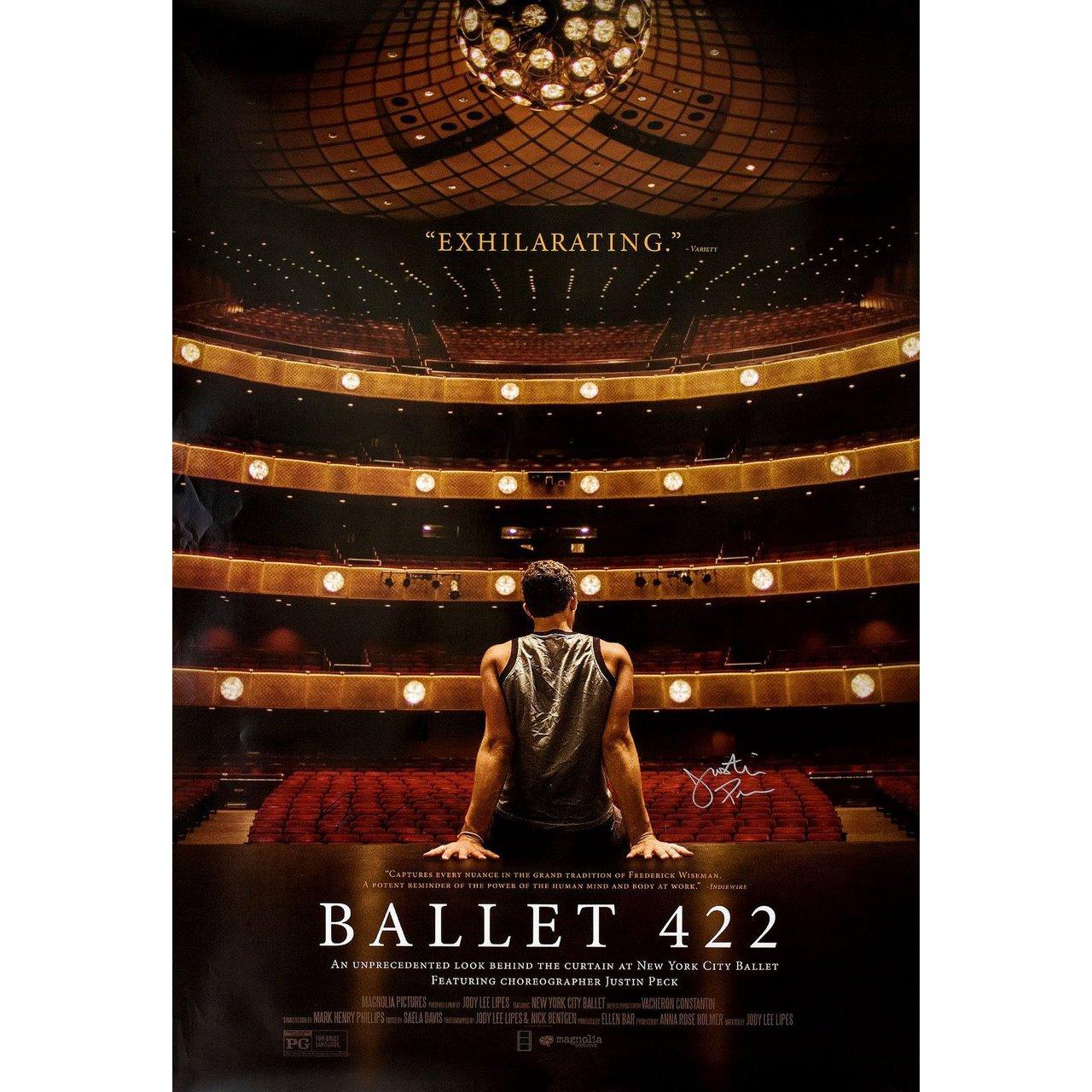Original 2015 U.S. one sheet poster for. Signed by Justin Peck. Very good-fine condition, rolled. Please note: the size is stated in inches and the actual size can vary by an inch or more.